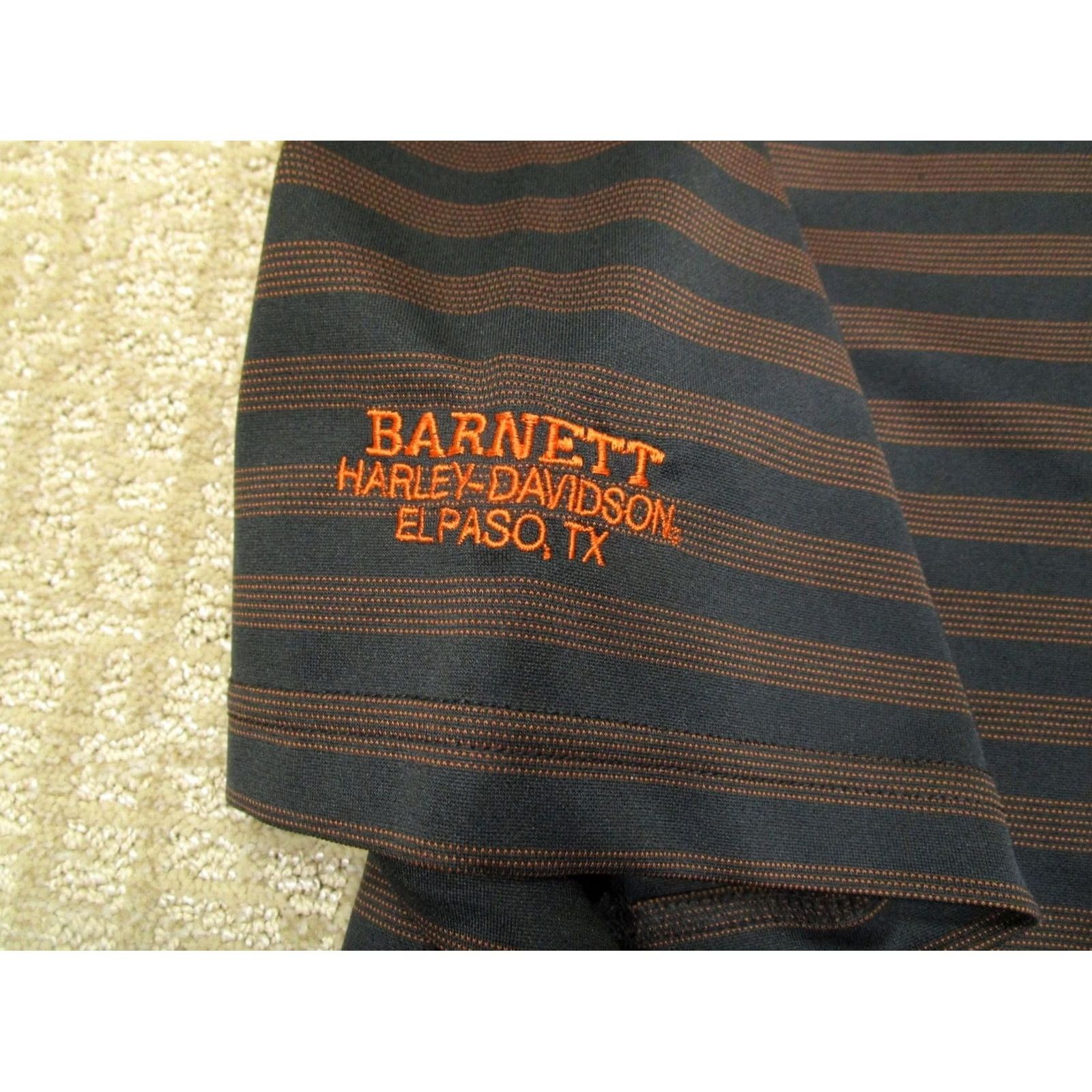 Harley Davidson Harley-Davidson Polo Shirt Men Large Black Striped Logo Polo Shirt Men L Black Striped Logo Size US L / EU 52-54 / 3 - 3 Thumbnail