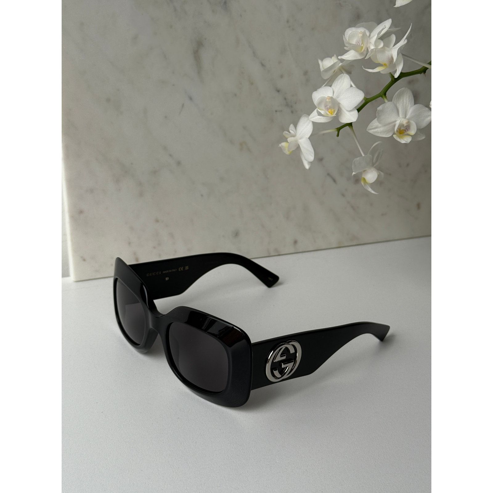 Gucci NEW Gucci GG1695S Black Thick Rim Square Logo Sunglasses Size ONE SIZE - 4 Thumbnail