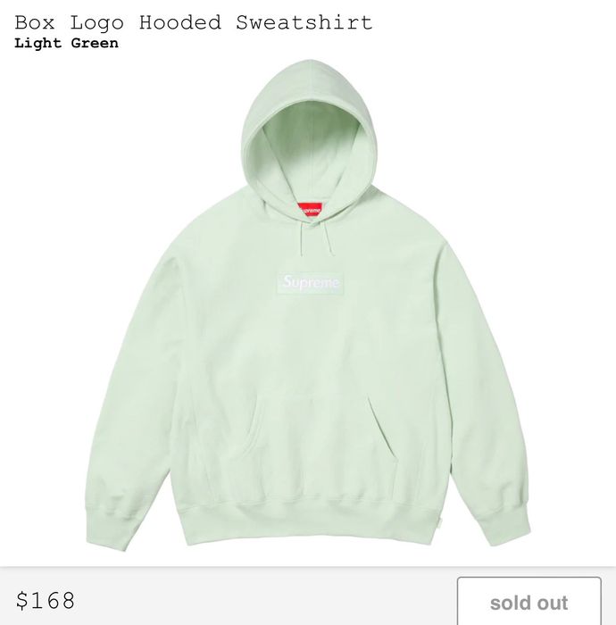 Supreme Supreme FW23 Light Green Box Logo Hoodie | Grailed