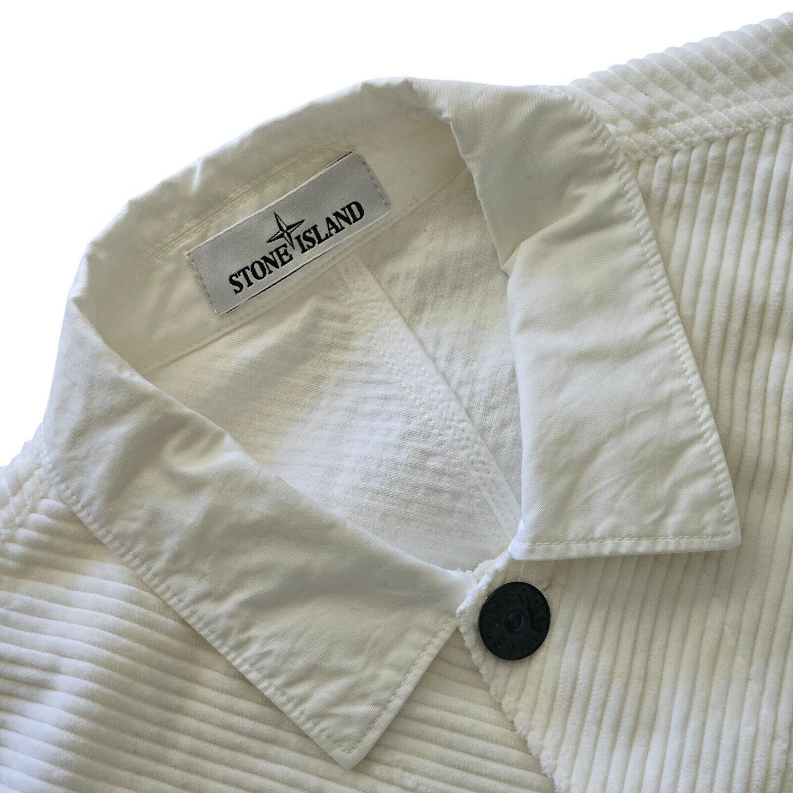 Stone Island Compass Patch Shirt/Jacket - Corduroy - White size Large Size US L / EU 52-54 / 3 - 5 Thumbnail