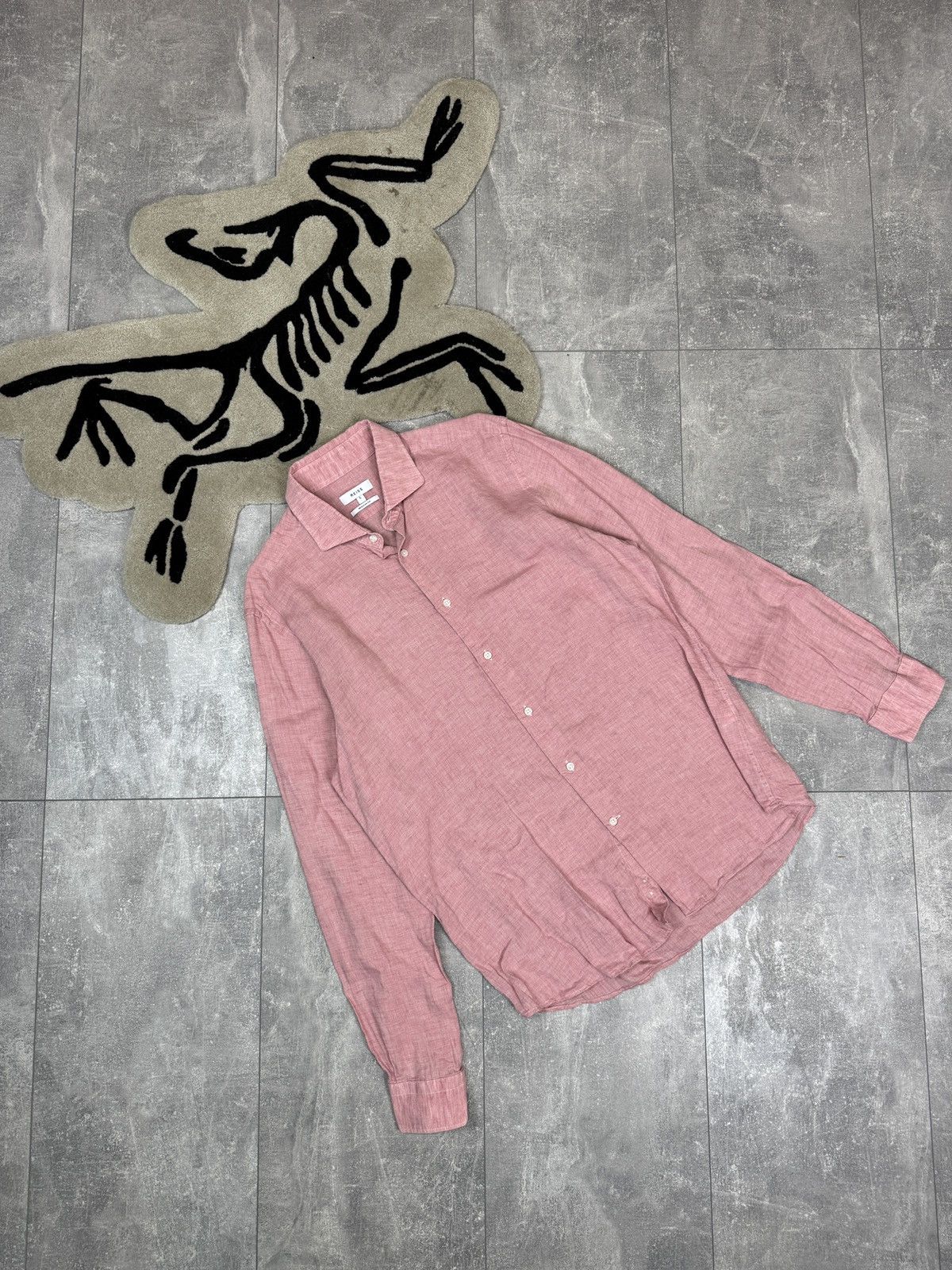 Reiss Mens Vintage Reiss linen shirts button up luxury crazy Size US L / EU 52-54 / 3 - 1 Thumbnail
