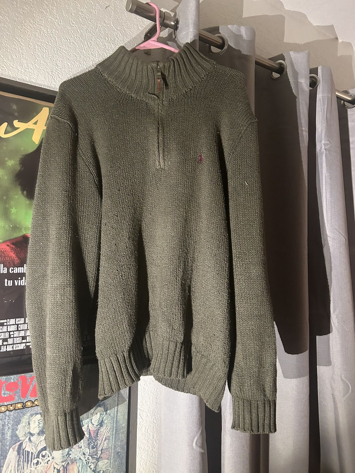 Polo Ralph Lauren × Vintage dark green polo knit quarter zip Size US XL / EU 56 / 4 - 1 Thumbnail
