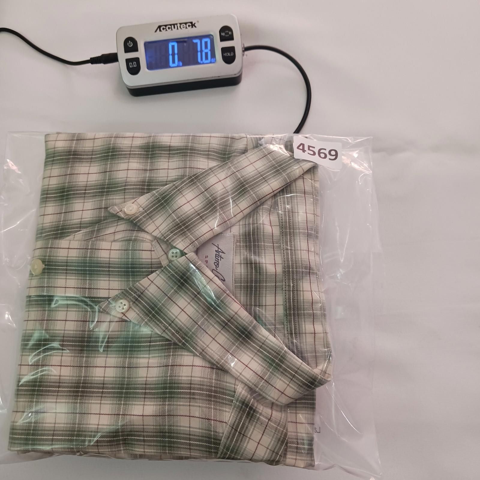 Designer Arturo Calle Men's Cotton Green/Beige Plaid Shirt XL Size US XL / EU 56 / 4 - 7 Thumbnail