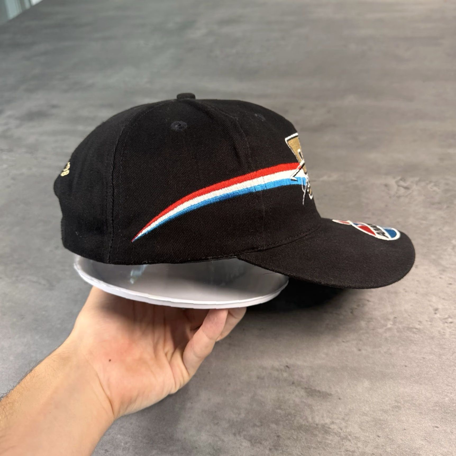 GAS VINTAGE Amoco Dave Blaney Snapback Hat Black NASCAR Trucker Racing Oil Gas Hat Mens One Size Cotton Tonkin Snap Back 90s 80s USA Farm Theme Size ONE SIZE - 5 Thumbnail