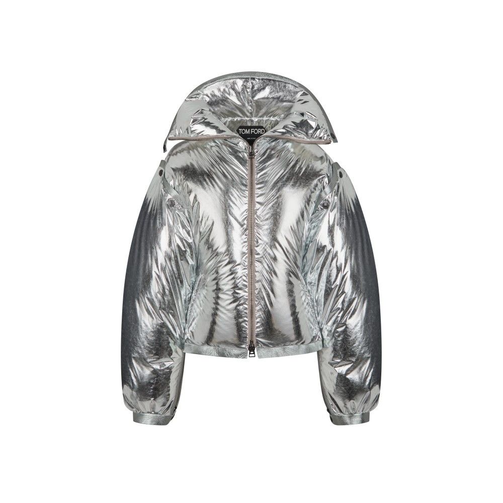 Tom Ford o1loc1c0924 CS1231 Down Fitted Jacket in Silver Size XS / US 0-2 / IT 36-38 - 1 Thumbnail