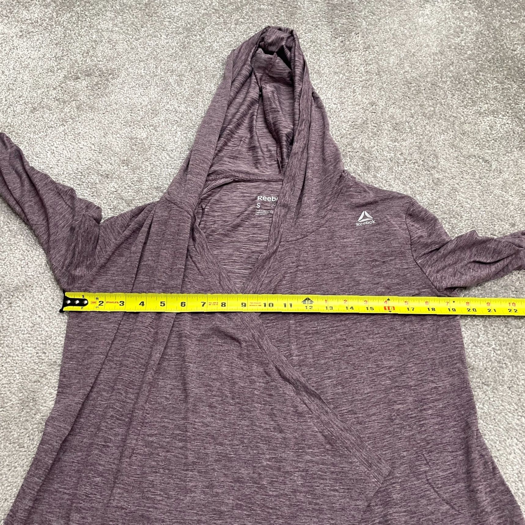 Reebok Reebok Hoodie Womens Small Purple Lightweight Cardigan Hooded Stretch Open Sweatshirt Active Size S / US 4 / IT 40 - 7 Thumbnail