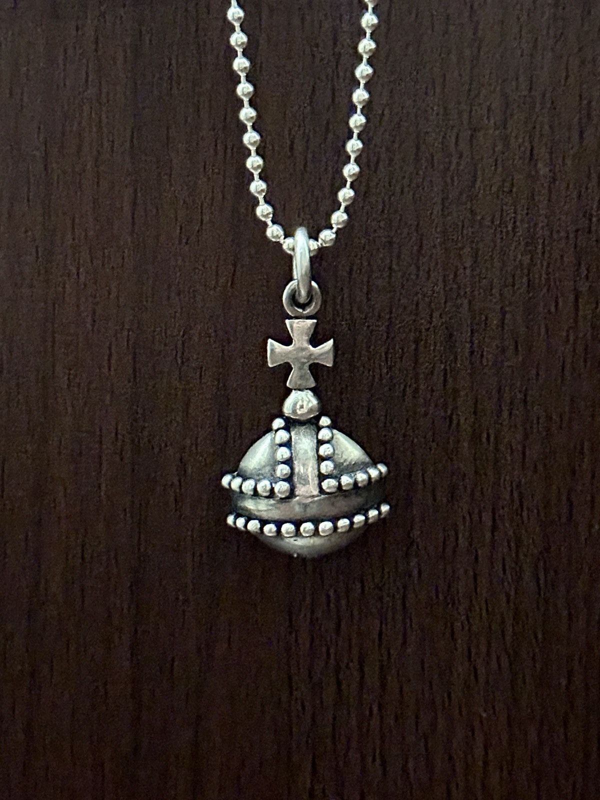 Patrick Cox Nana Style Patrik Cox Orb “Globus Cruciger”925 Pendant Chain Size ONE SIZE - 1 Thumbnail