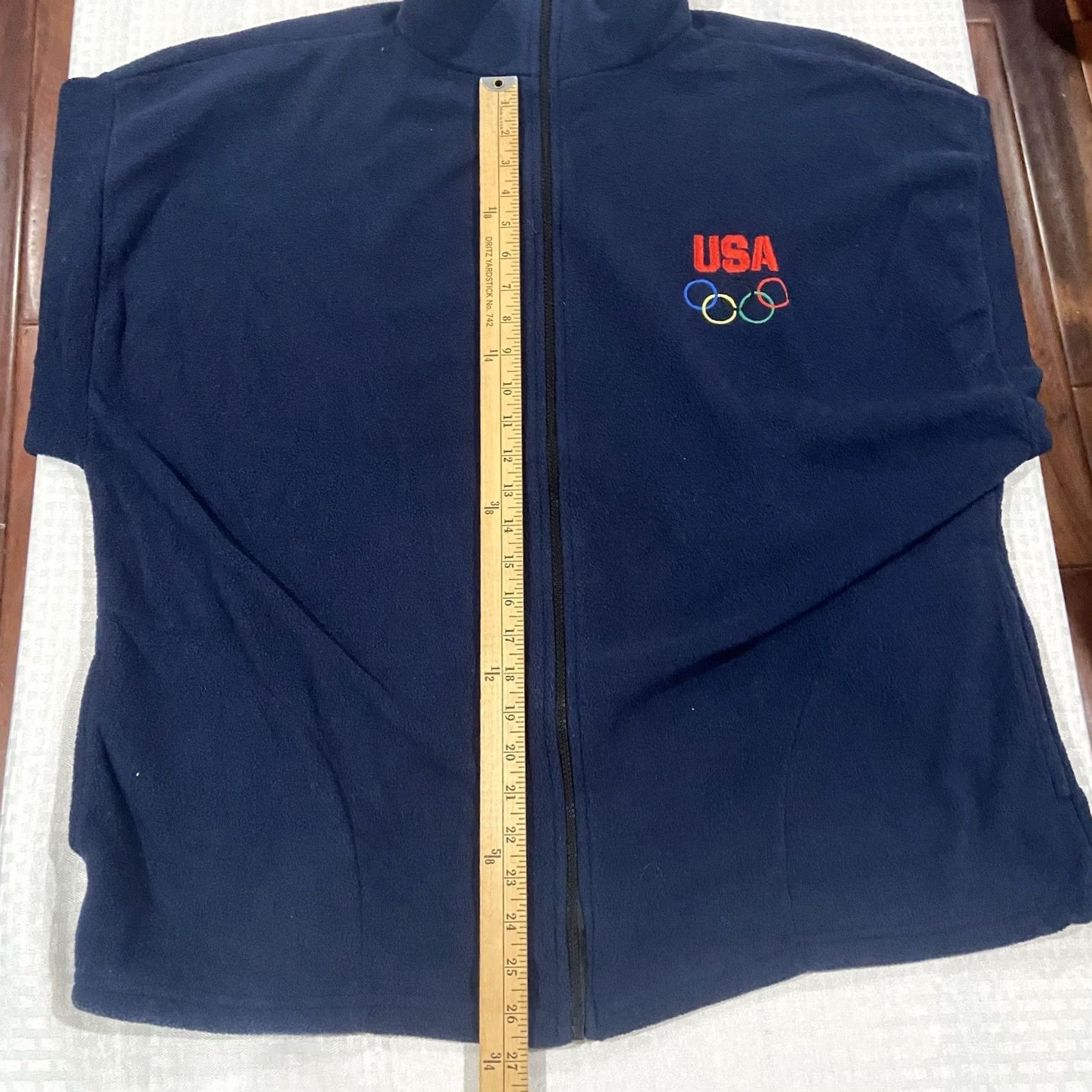 Vintage VINTAGE USA Olympics Rings Fleece Pullover Navy Blue 2XL Logo Embroidered 1/4 Zip Adult Unisex Sweater 80s 90s Classic Sports Blue Size US XXL / EU 58 / 5 - 4 Thumbnail