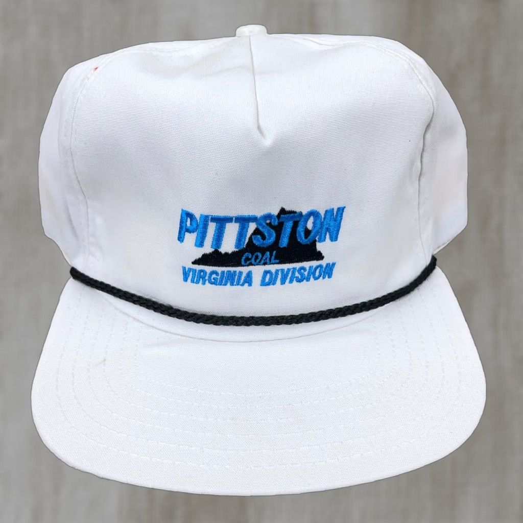 Coal Vintage Made in USA Pittston Coal Trucker Hat Cap Adjustable Cotton Twill 80s 90s Mens Size ONE SIZE - 1 Thumbnail