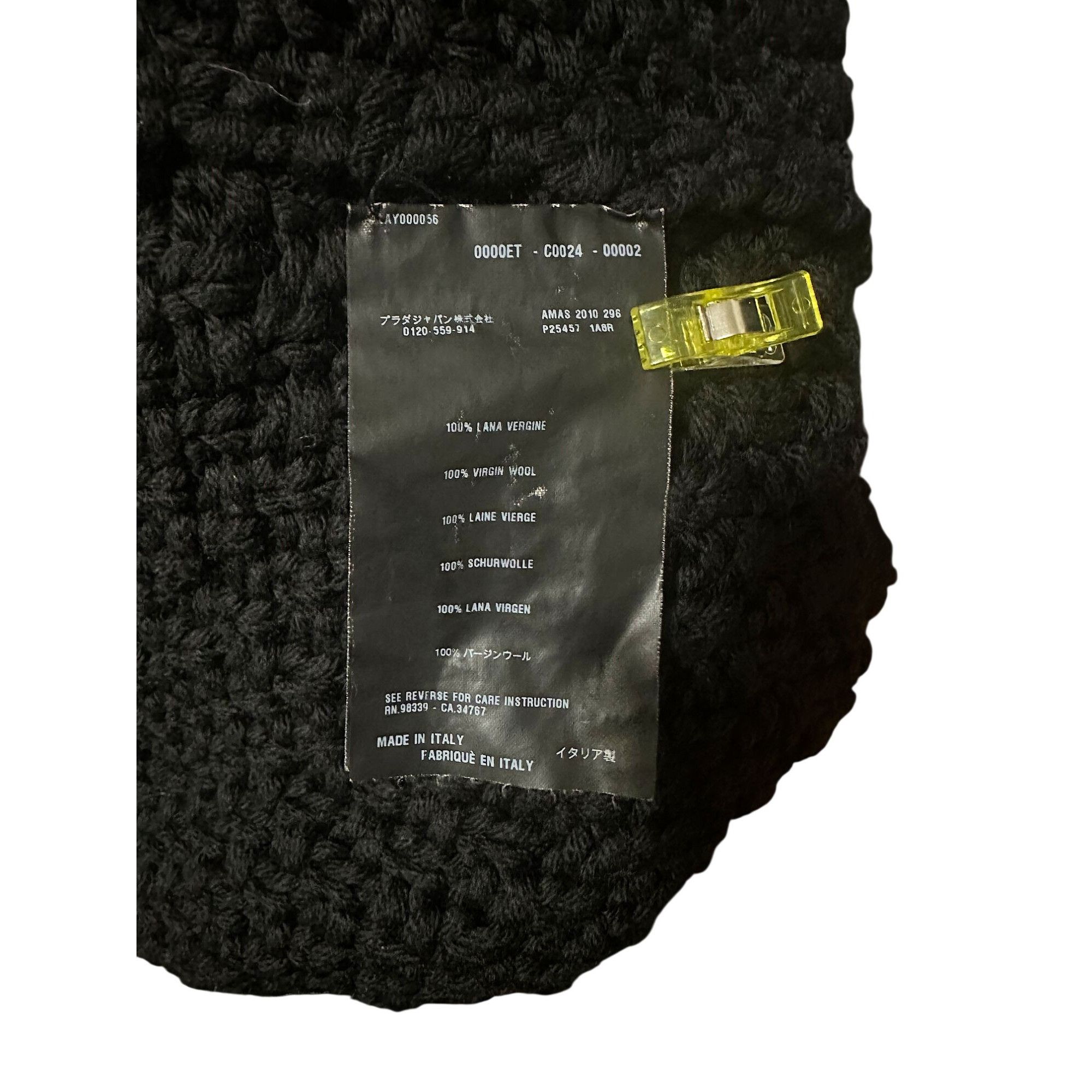Prada Prada Archive 2010 Virgin Wool Shawl Collar Knit Belted Coat Size L / US 10 / IT 46 - 4 Thumbnail