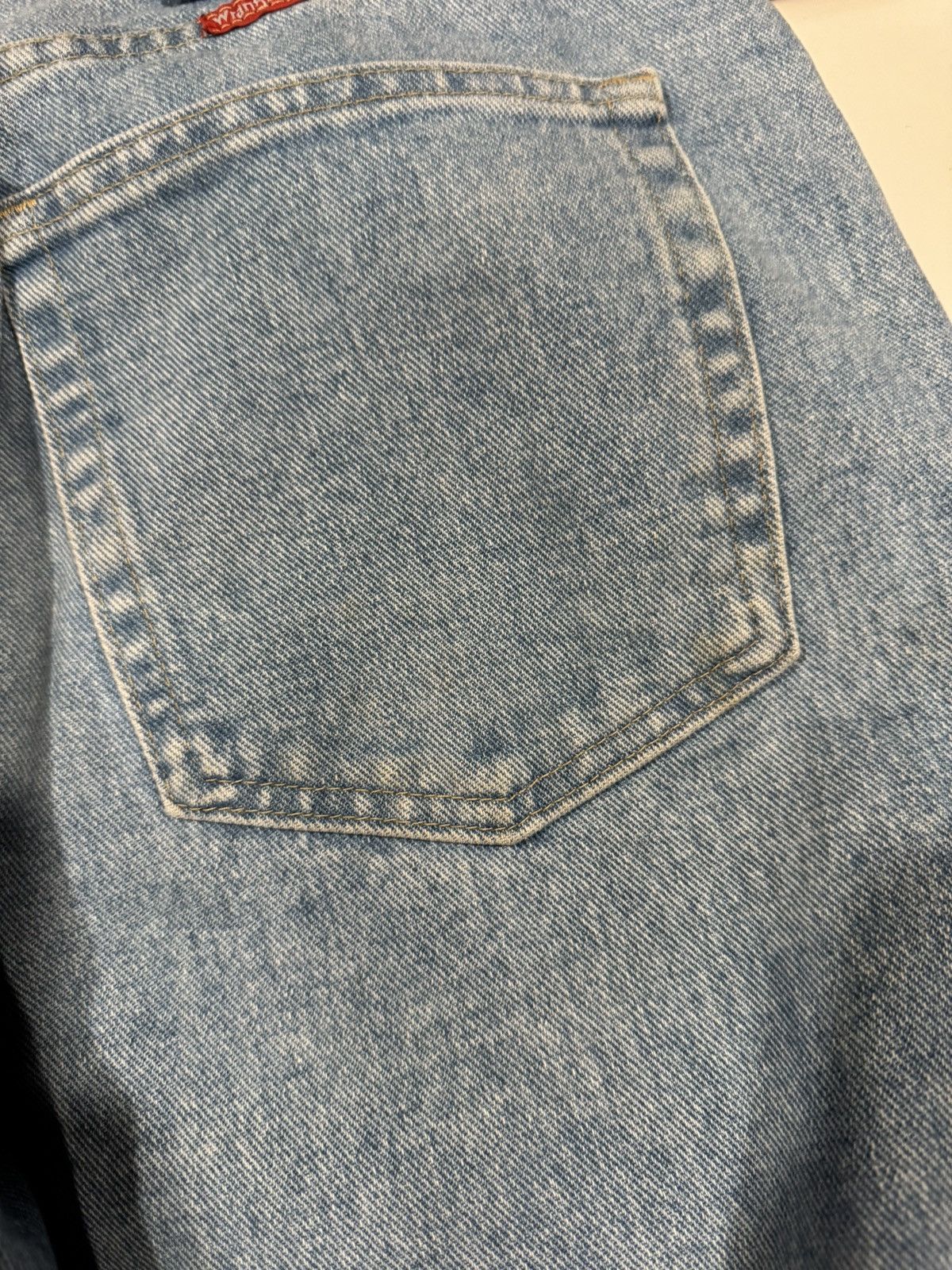 Wrangler 90s / 00s Vintage Wrangler Faded Stone Wash Denim Jeans 36 Size US 36 / EU 52 - 13 Thumbnail