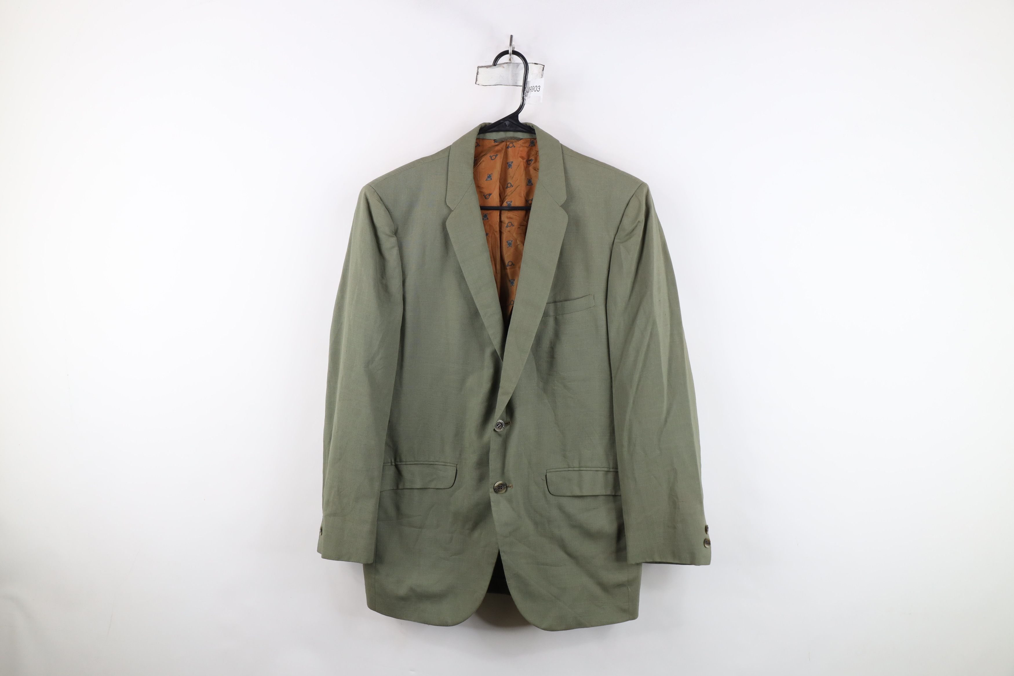 Vintage Vintage 50s Palm Beach 2 Button Suit Jacket Blazer Green USA Size US L / EU 52-54 / 3 - 1 Thumbnail