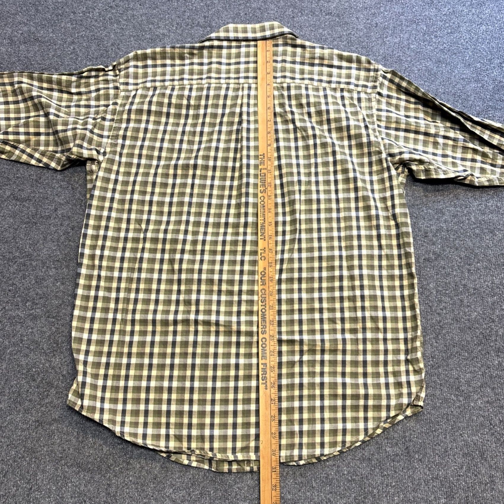 Patagonia Patagonia Shirt Mens L Long Sleeve Organic Cotton Green Grey Check Button-Up Size US L / EU 52-54 / 3 - 6 Thumbnail