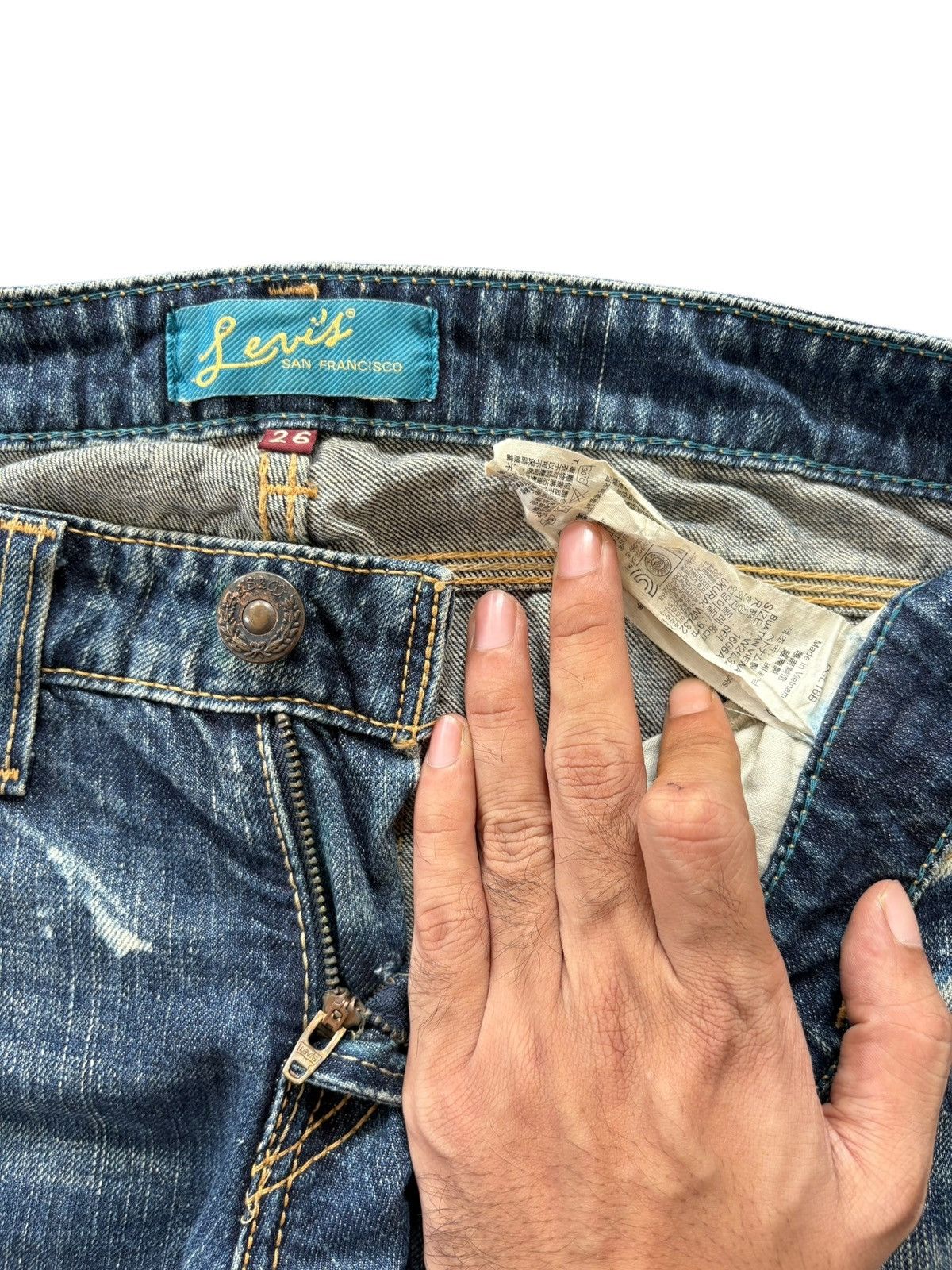 Levi's Vintage Levis Faded Wash Paint Splattered Distress Jeans Size 30" / US 8 / IT 44 - 5 Thumbnail