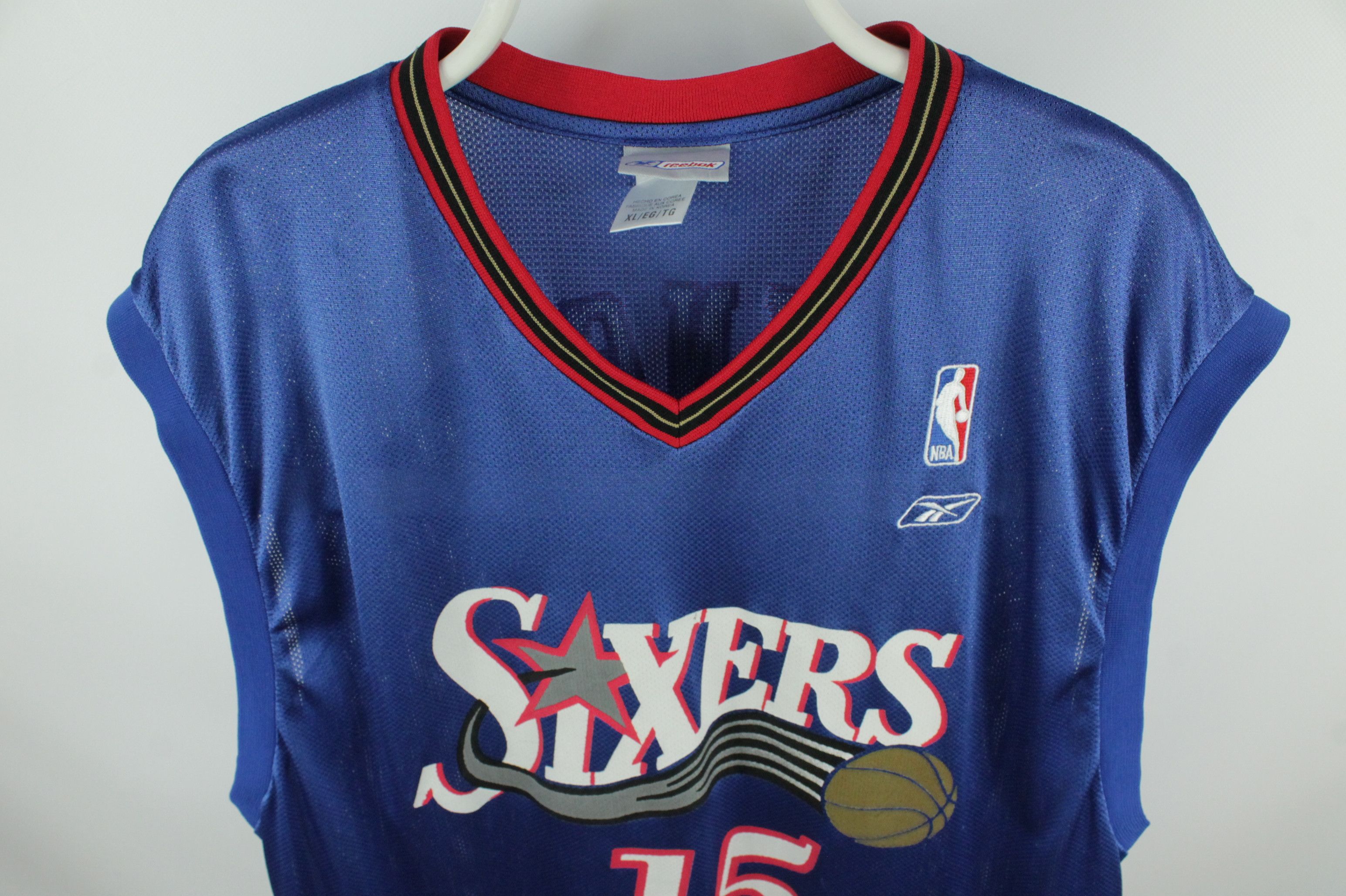 Reebok Vintage Reebok NBA Sixers #15 Dominguez Jersey Shirt Size US XL / EU 56 / 4 - 2 Thumbnail