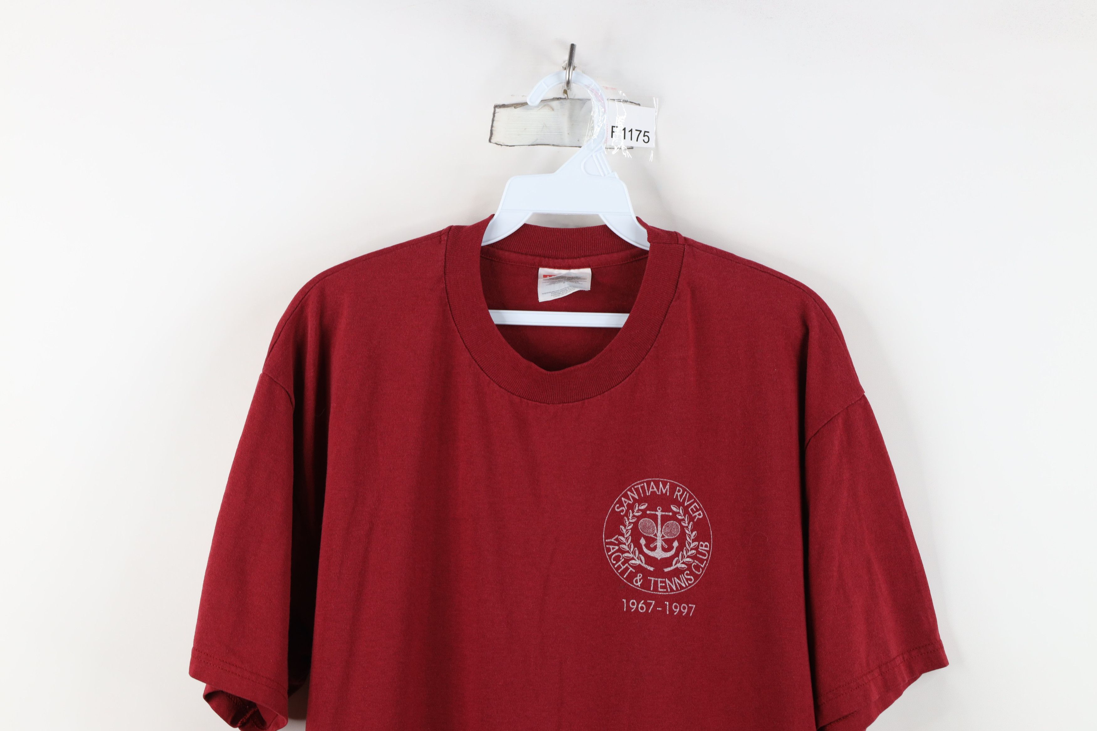 Vintage Vintage 90s Santiam River Yacht Tennis Club T-Shirt Red Size US L / EU 52-54 / 3 - 2 Thumbnail