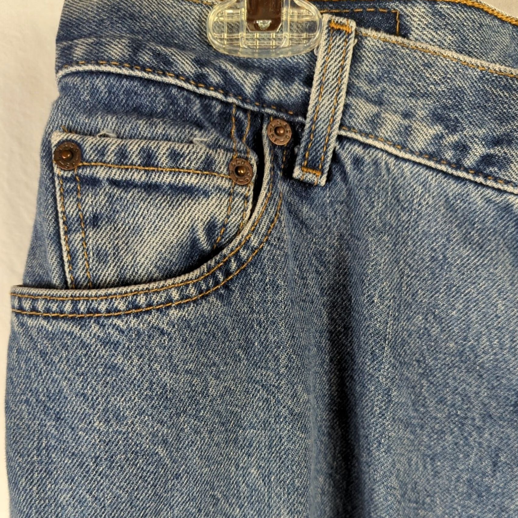 Levi's Levi's 550 Jeans Women Size 16 M High Rise Tapered Relaxed Fit Mom Jeans Blue 100% Cotton Denim Beige? Size 38" / US 16 / IT 52 - 2 Thumbnail