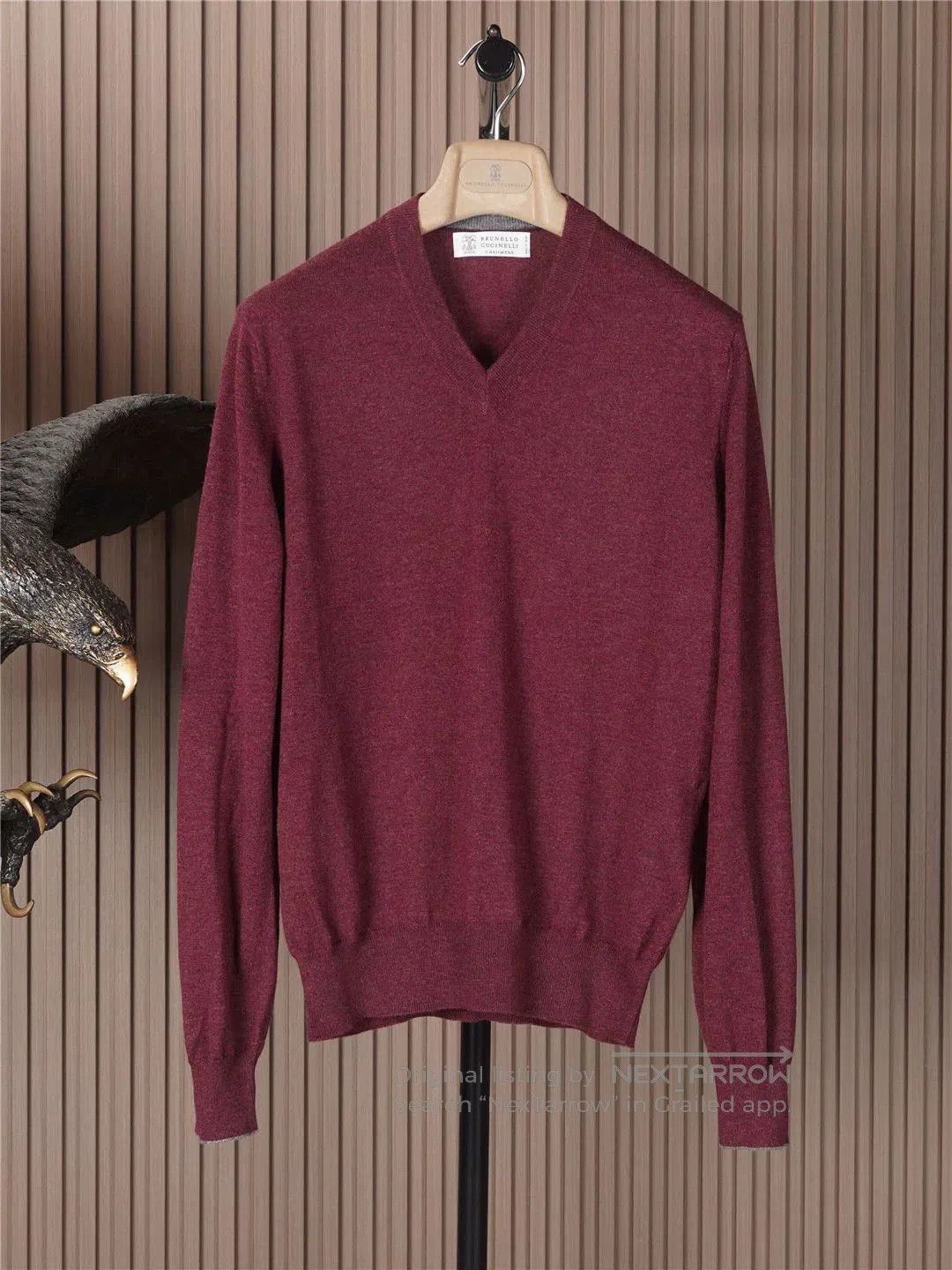 Brunello Cucinelli Brunello Cucinelli Red Cashmere Sweater. Size US S / EU 44-46 / 1 - 1 Thumbnail