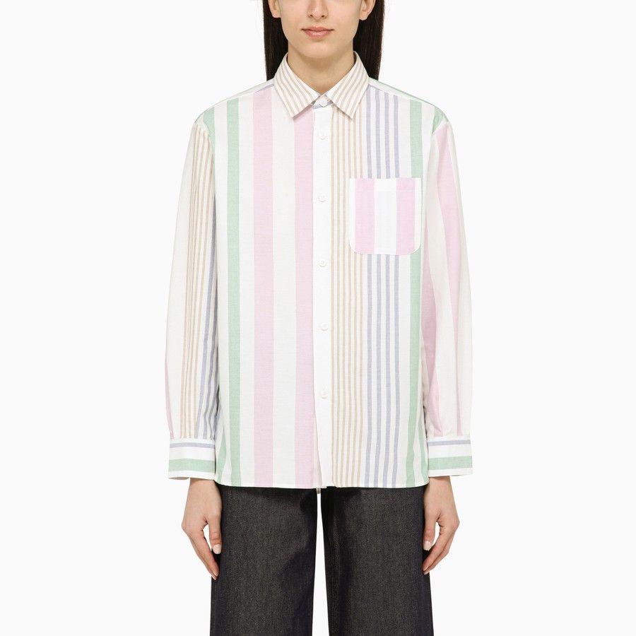 image of A P C O1D2Blof0124 Shirt In White, Women's (Size Medium)