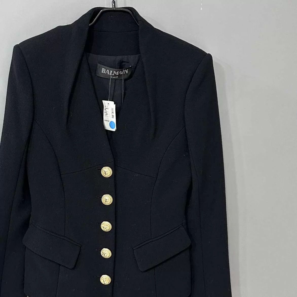 Balmain BALMAIN black gold button blazer 38 Size XS / US 0-2 / IT 36-38 - 2 Thumbnail