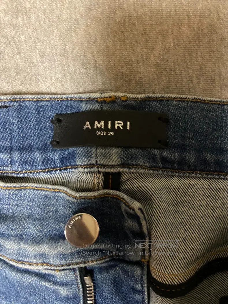 Amiri Amiri Size 29 Mx1 patchwork washed stone blue jeans for 17- Size US 29 - 4 Thumbnail