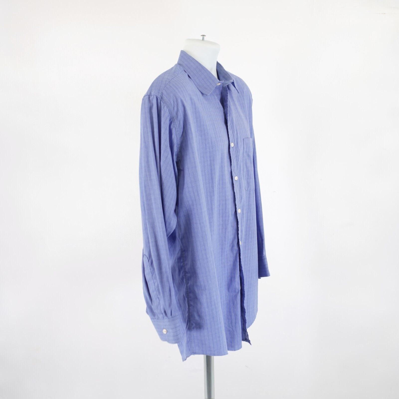 Brooks Brothers Brooks Brothers 16-33 Blue Plaid Collared Dress Shirt Front Size US XL / EU 56 / 4 - 8 Thumbnail