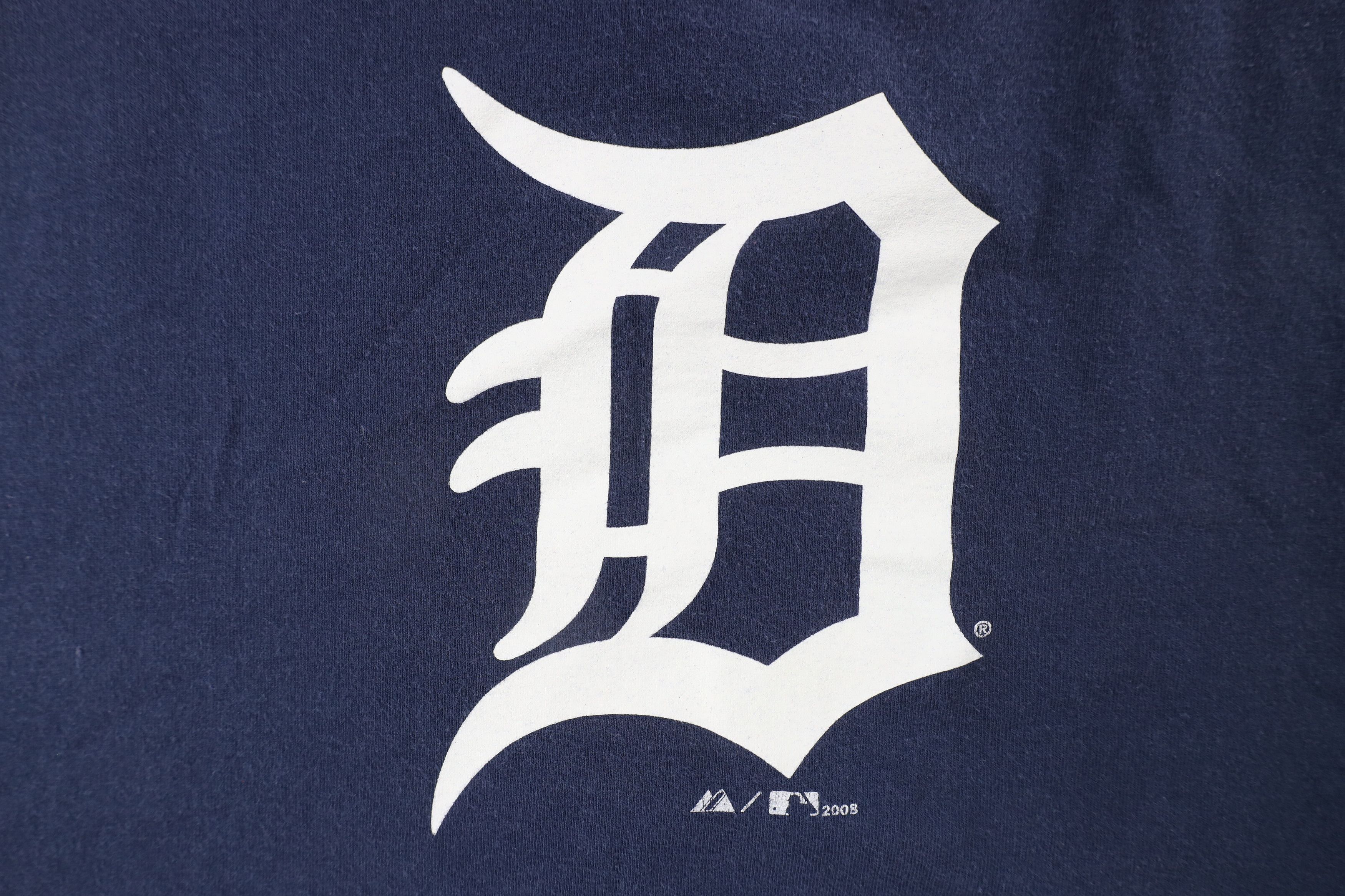 Majestic × Vintage Vintage Y2K 2008 Majestic English D Detroit Tigers T-Shirt Size US XXL / EU 58 / 5 - 4 Thumbnail