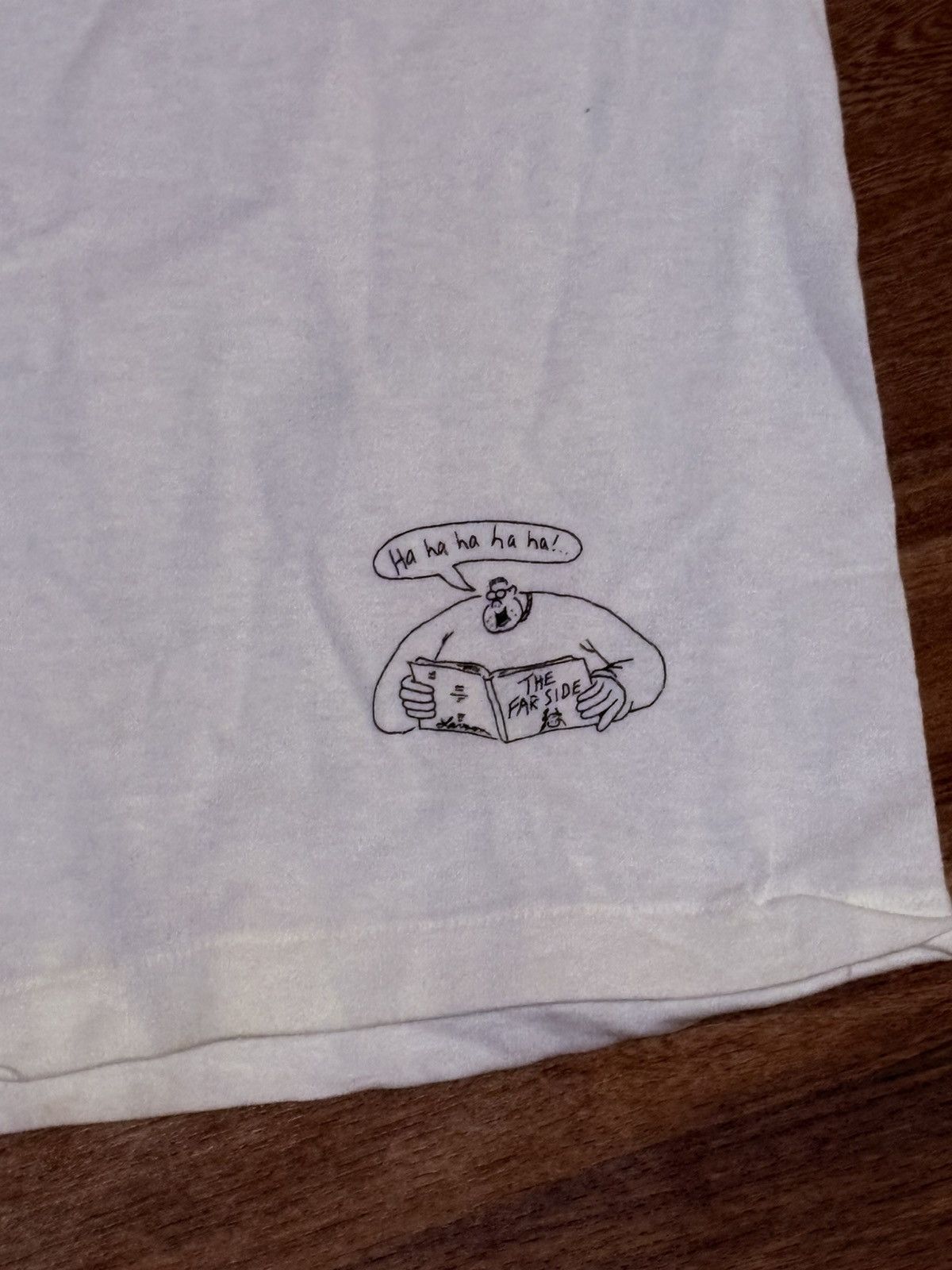 Vintage VINTAGE 1986The Far Side Shirt Men L White Larson Size US L / EU 52-54 / 3 - 5 Thumbnail