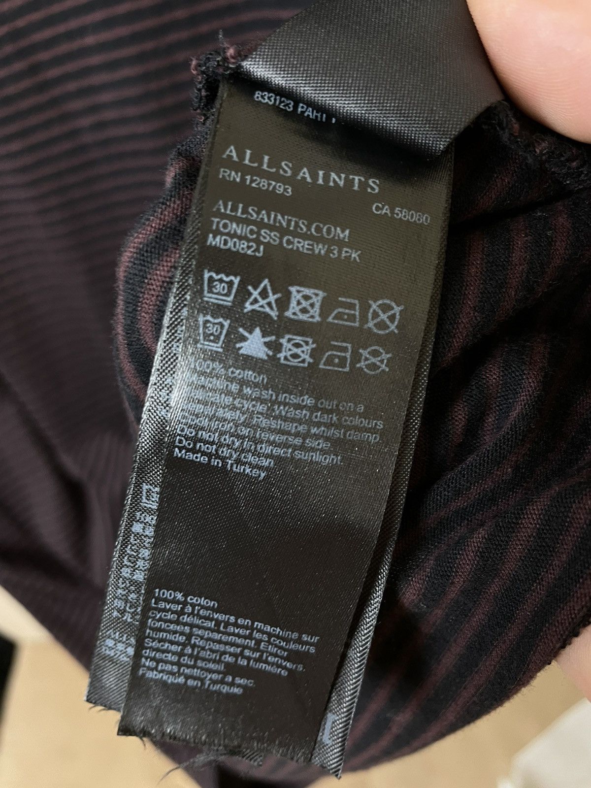 Allsaints × Vintage Vintage Allsaints Stripe T-Shirt Size US L / EU 52-54 / 3 - 10 Thumbnail