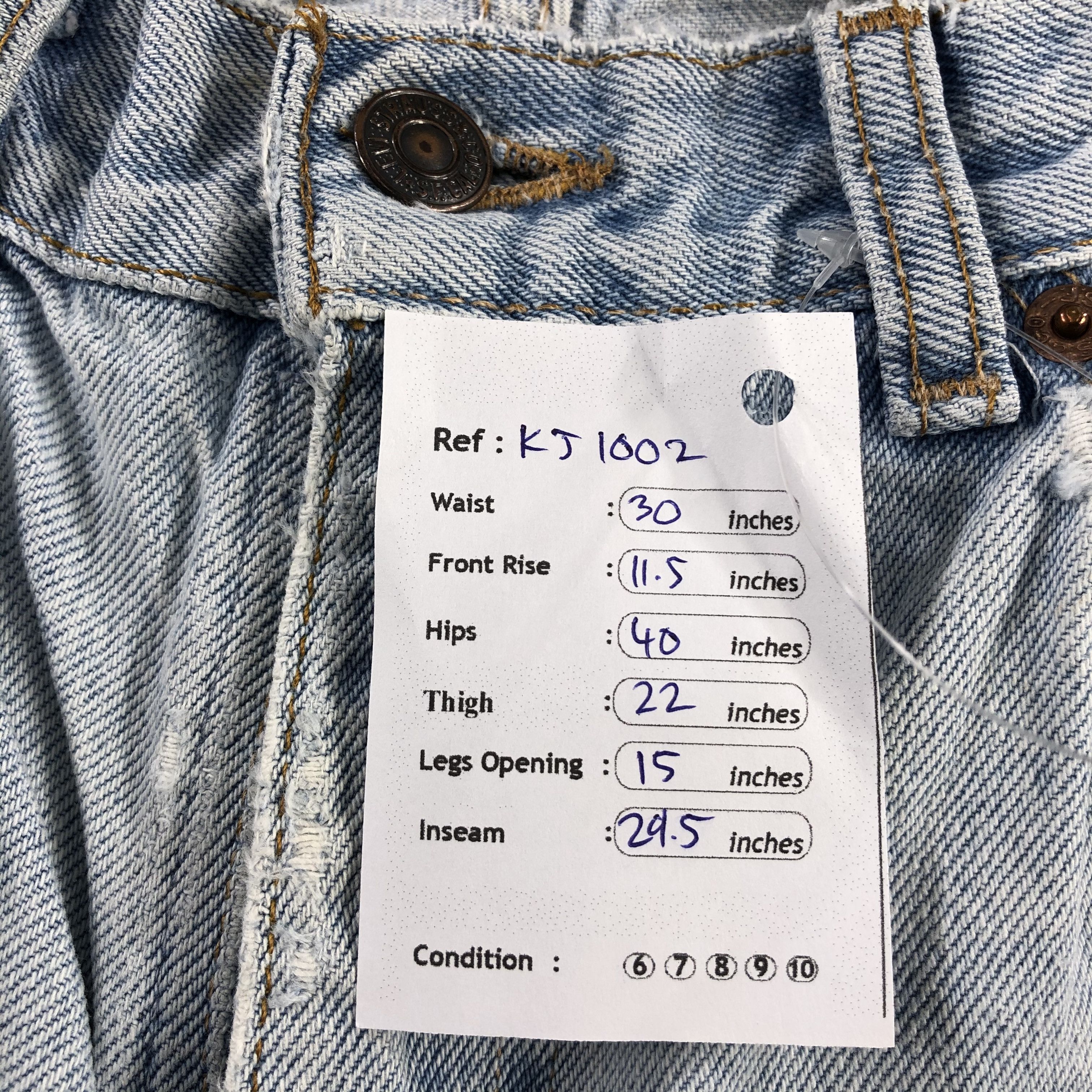 Levi's Vintage 90s Levi's Jeans Orange Tab Distress Denim KJ1002 Size US 30 / EU 46 - 18 Thumbnail