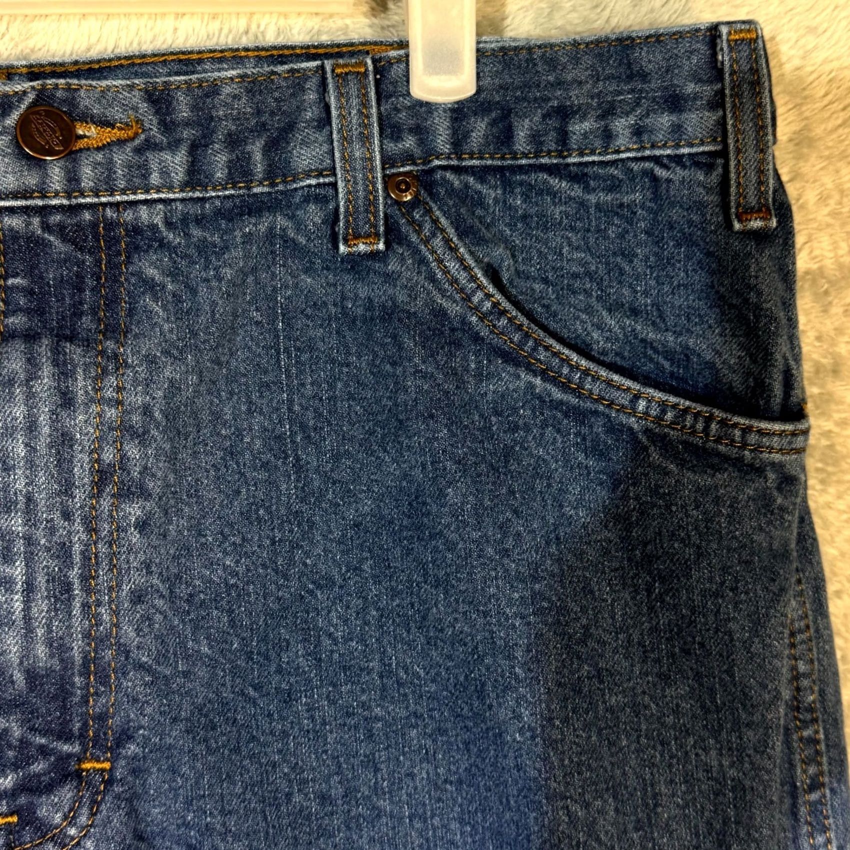 Dickies Dickies Jeans Mens 38x32 Regular Fit Straight Leg Blue Denim 5 Pocket Jeans Mens Regular Blue Dickies Clear-eyed Search Size US 38 / EU 54 - 4 Thumbnail