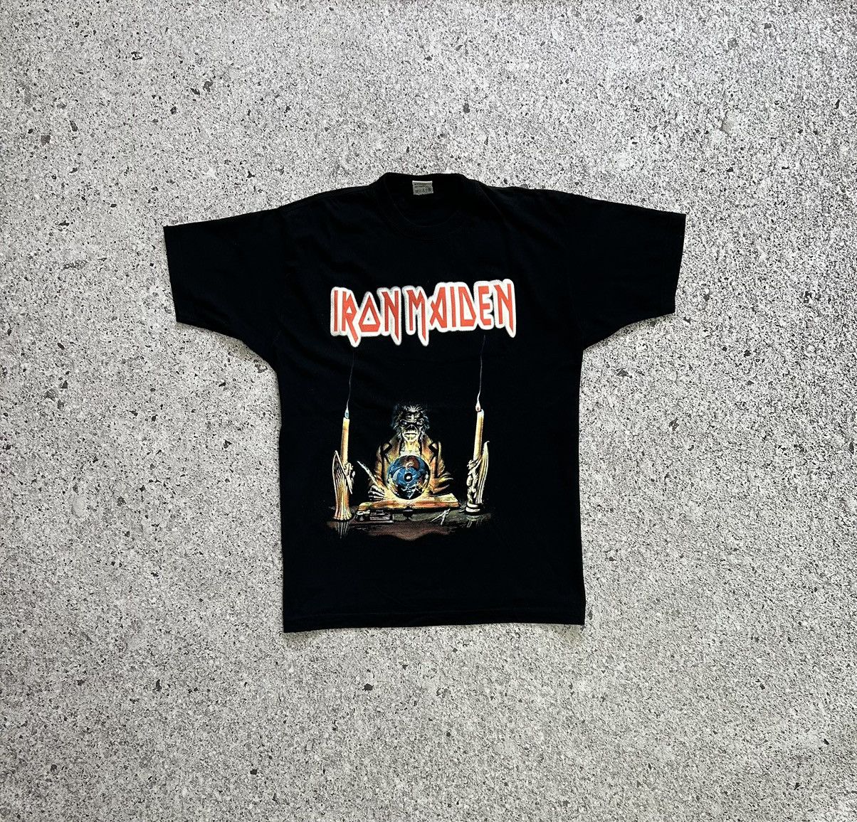 Band Tees × Vintage Vintage 90’s Iron Maiden Fuck Rock Band T-Shirt Y2K HYPE Size US XL / EU 56 / 4 - 1 Thumbnail