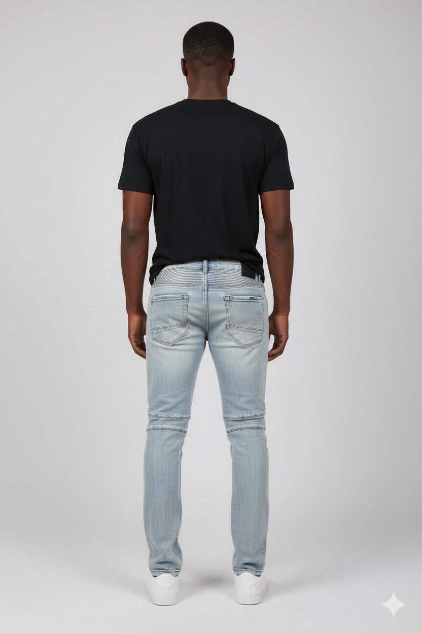 In The Attic 🔥Rare In The Attic Homme Biker Denim Size US 33 - 2 Thumbnail