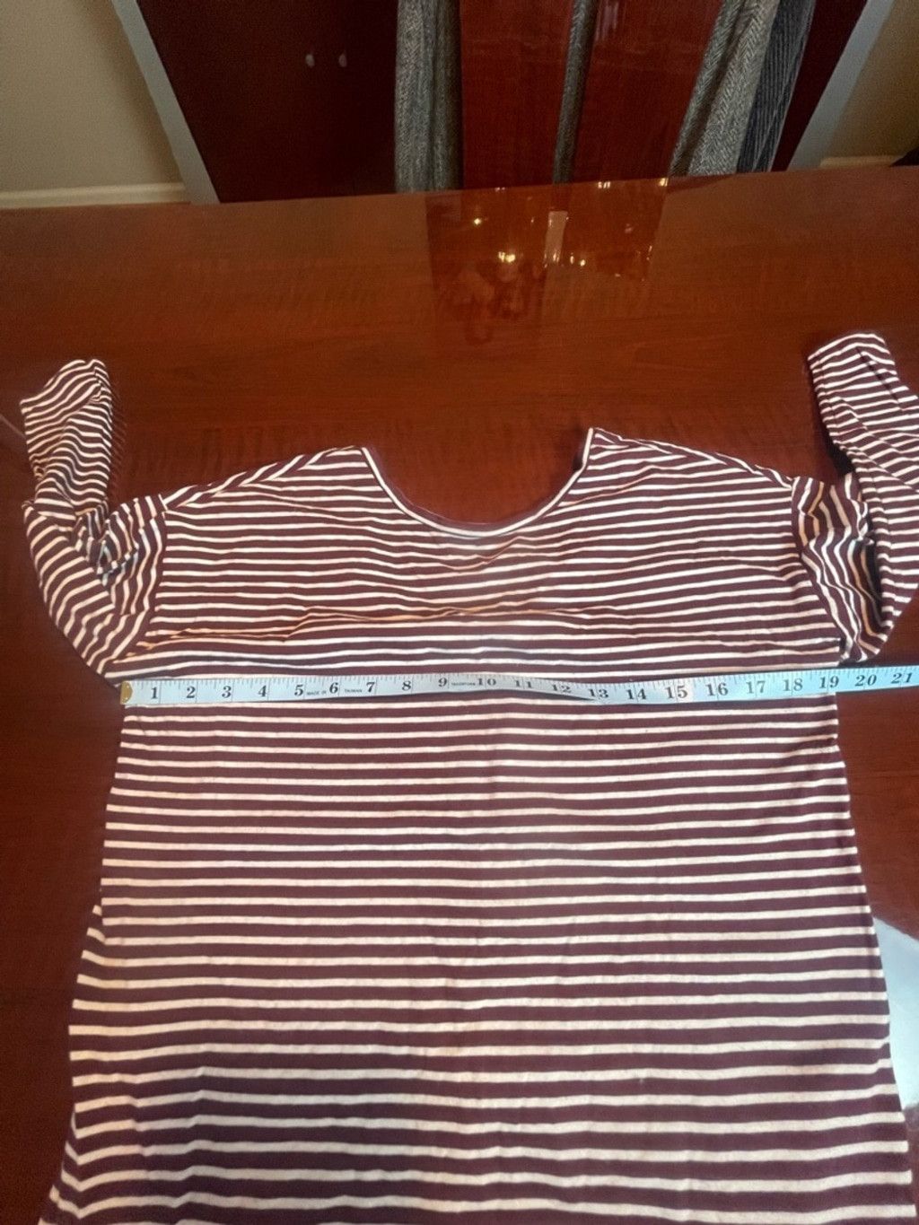 Loft LOFT Ann Taylor Striped Boatneck Top Cotton Blend Sz M Size M / US 6-8 / IT 42-44 - 5 Thumbnail