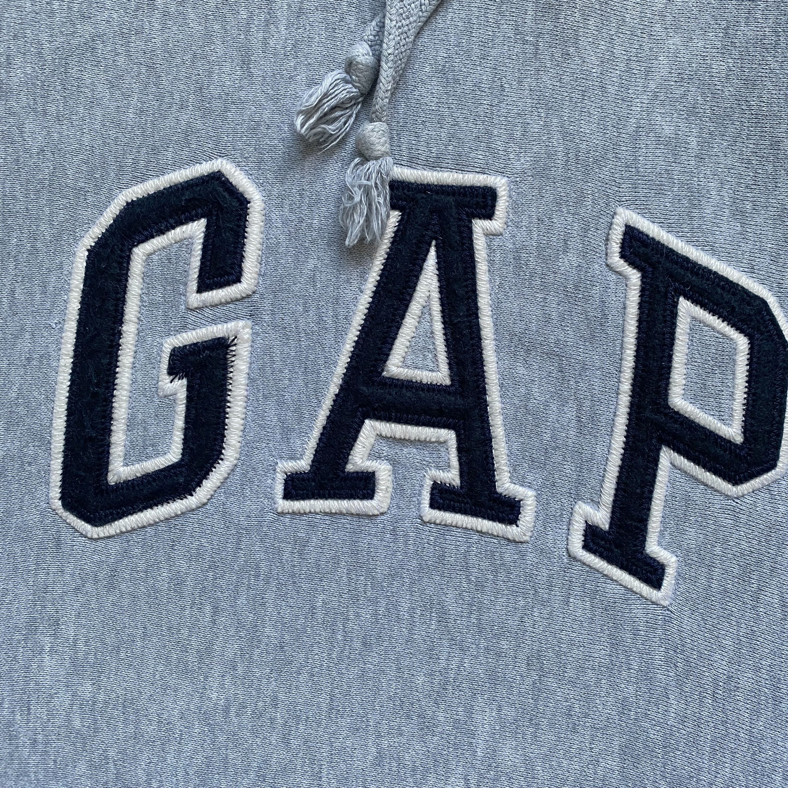 Gap Vintage Gap Boxy hoodie Center logo Distressed reverse weave Size US XL / EU 56 / 4 - 4 Thumbnail