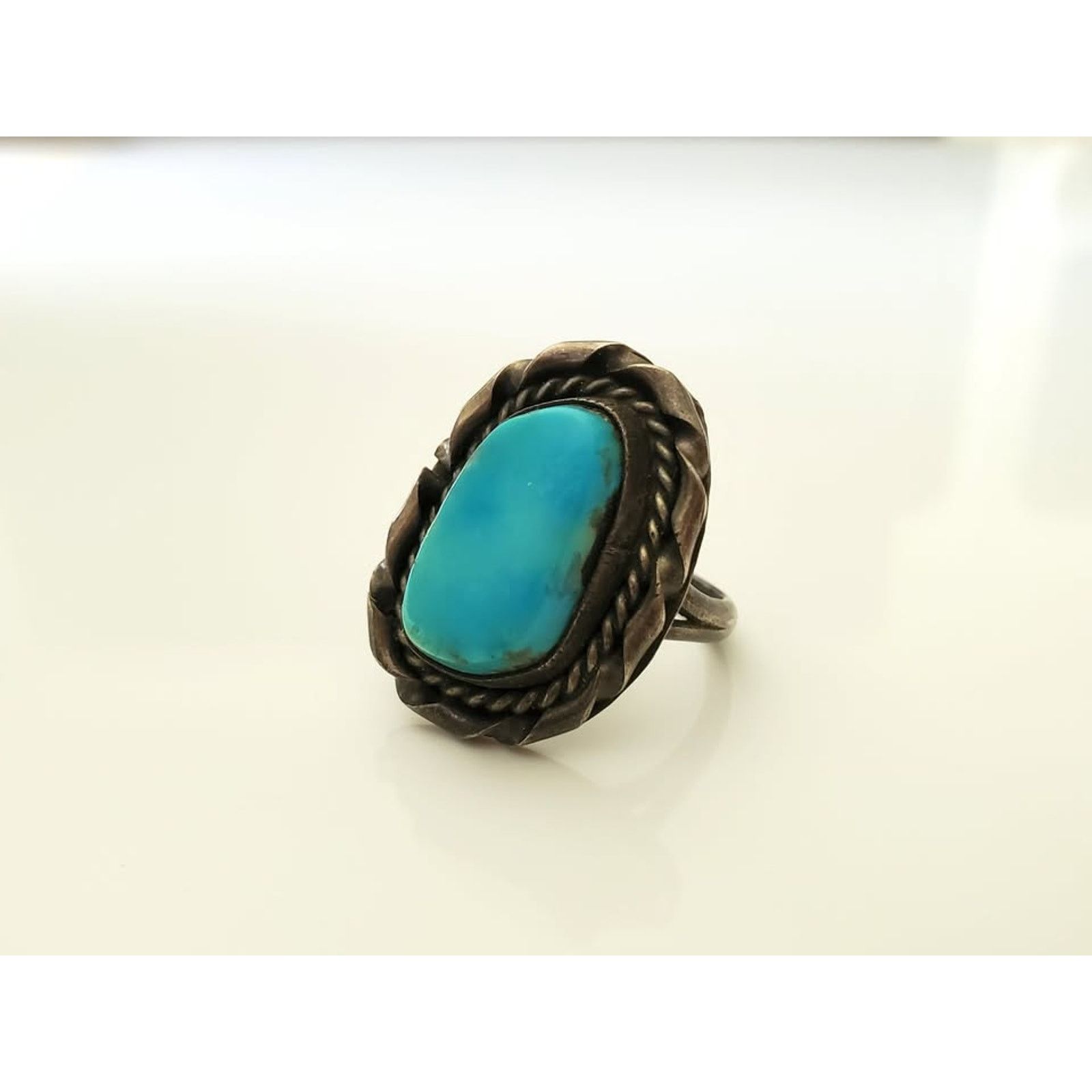 Other Vintage Turquoise Sterling Silver Ring Size ONE SIZE - 2 Thumbnail