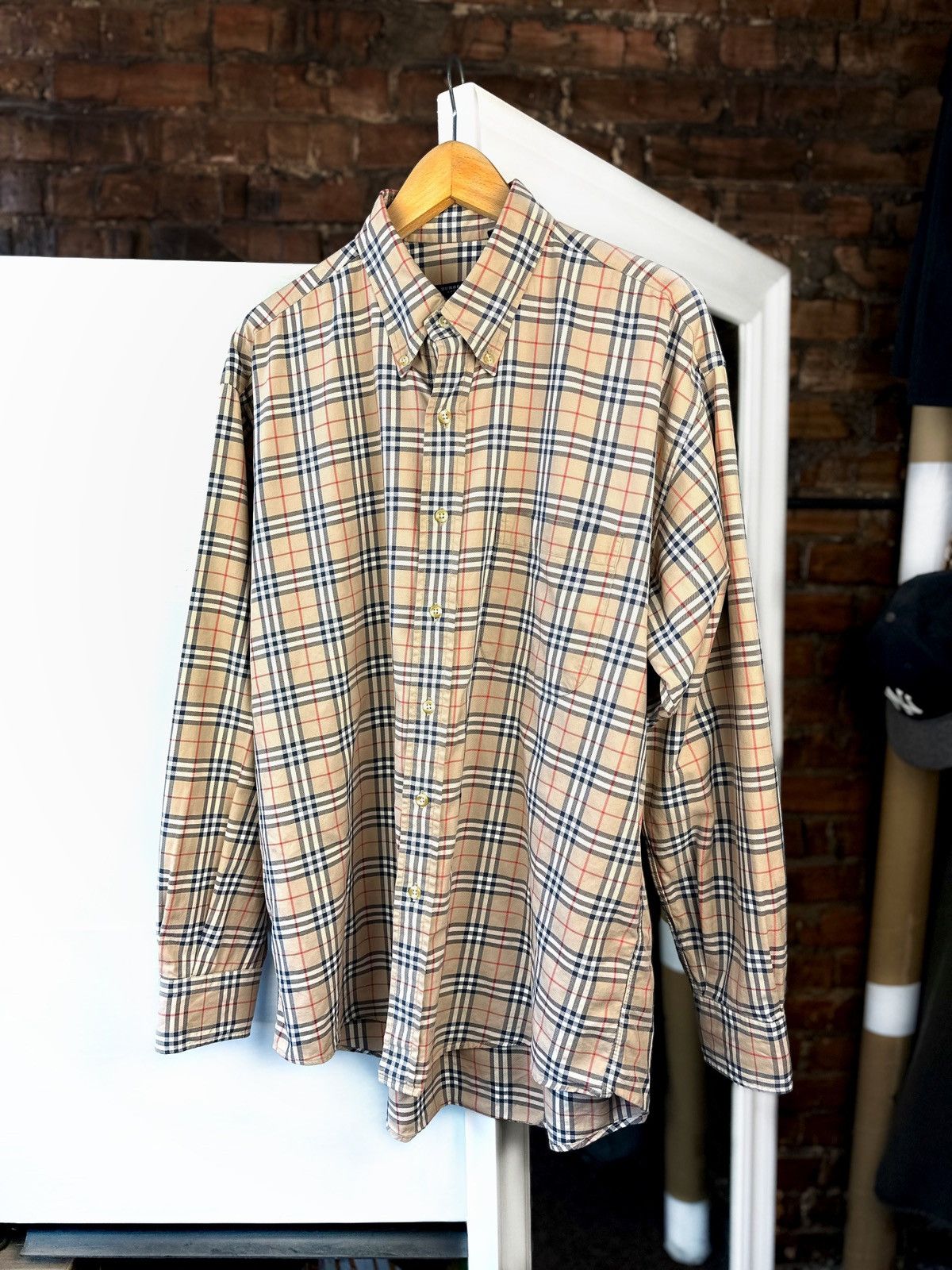 Burberry Classic Nova Check Button Up Shirt Made in USA