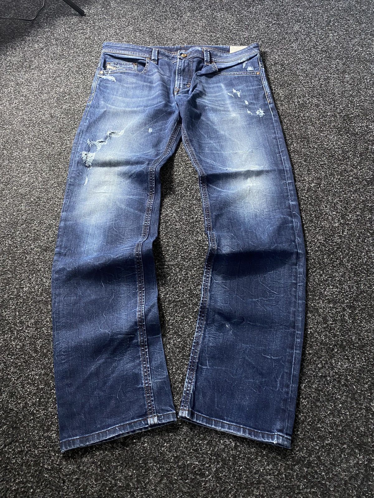 Diesel × Japanese Brand Opium Diesel Distressed Blue Punk Gothic Jeans Mens Owens Size US 36 / EU 52 - 1 Thumbnail
