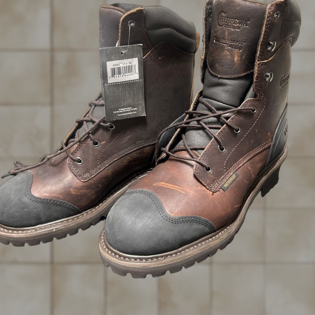 Chippewa Chippewa Logger Boots Size 11.5 M Brand New Brown Leather Size US 12 / EU 45 - 1 Thumbnail