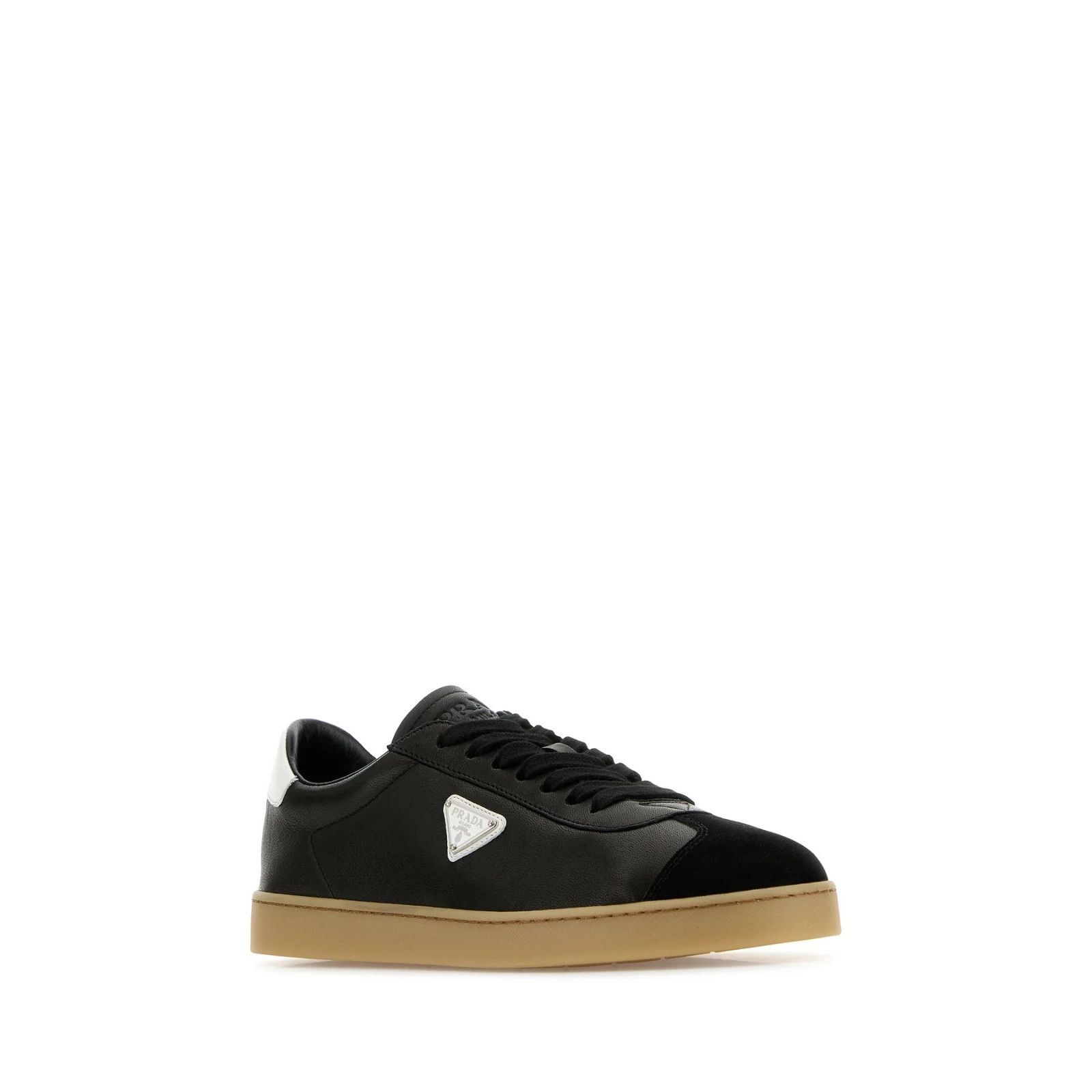 Prada PRADA Black Leather Sneakers New And Authentic (Men's size:8 Size US 8 / EU 41 - 2 Thumbnail