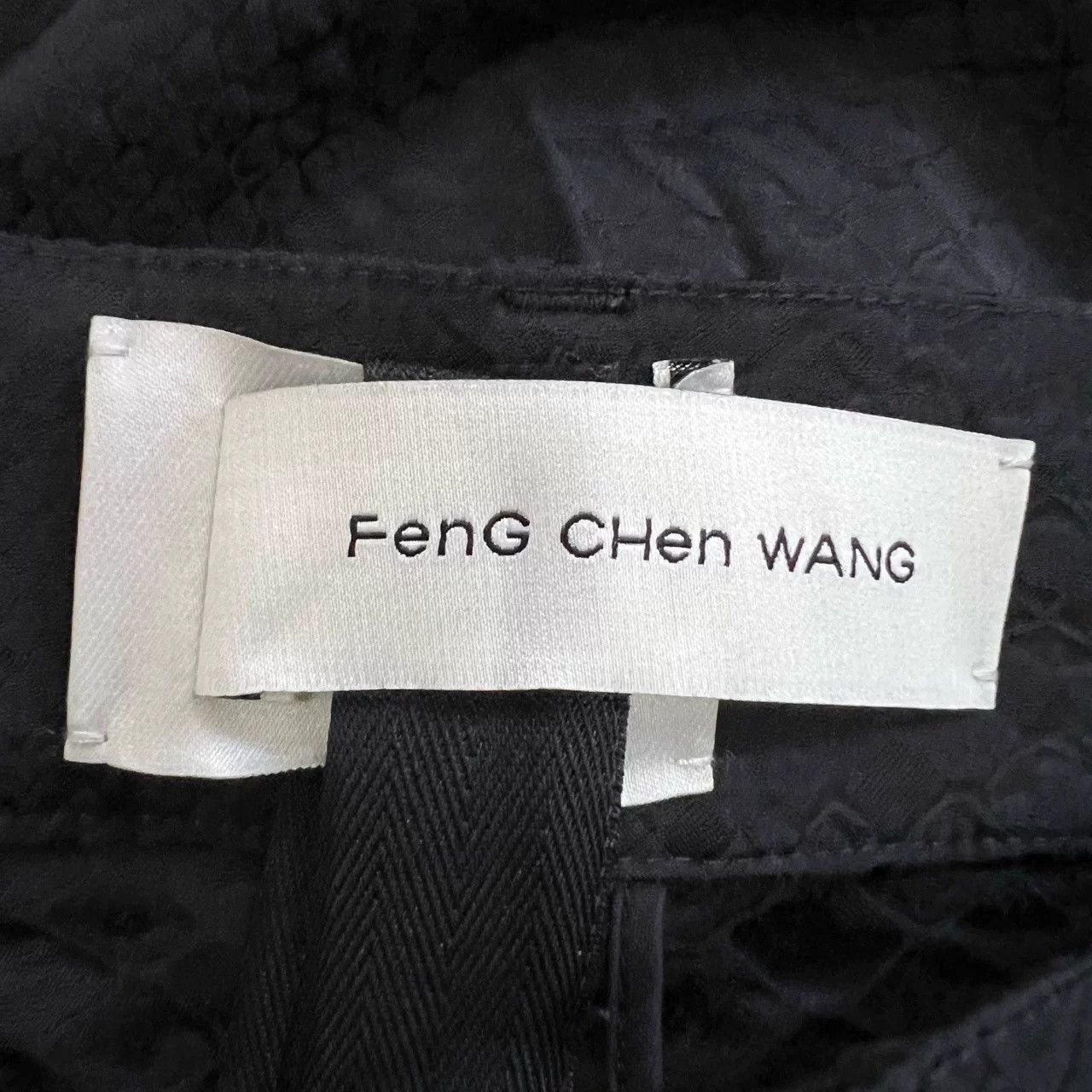 Feng Chen Wang FenG CHen WANG Black Embossed Trousers Size US 28 / EU 44 - 4 Thumbnail