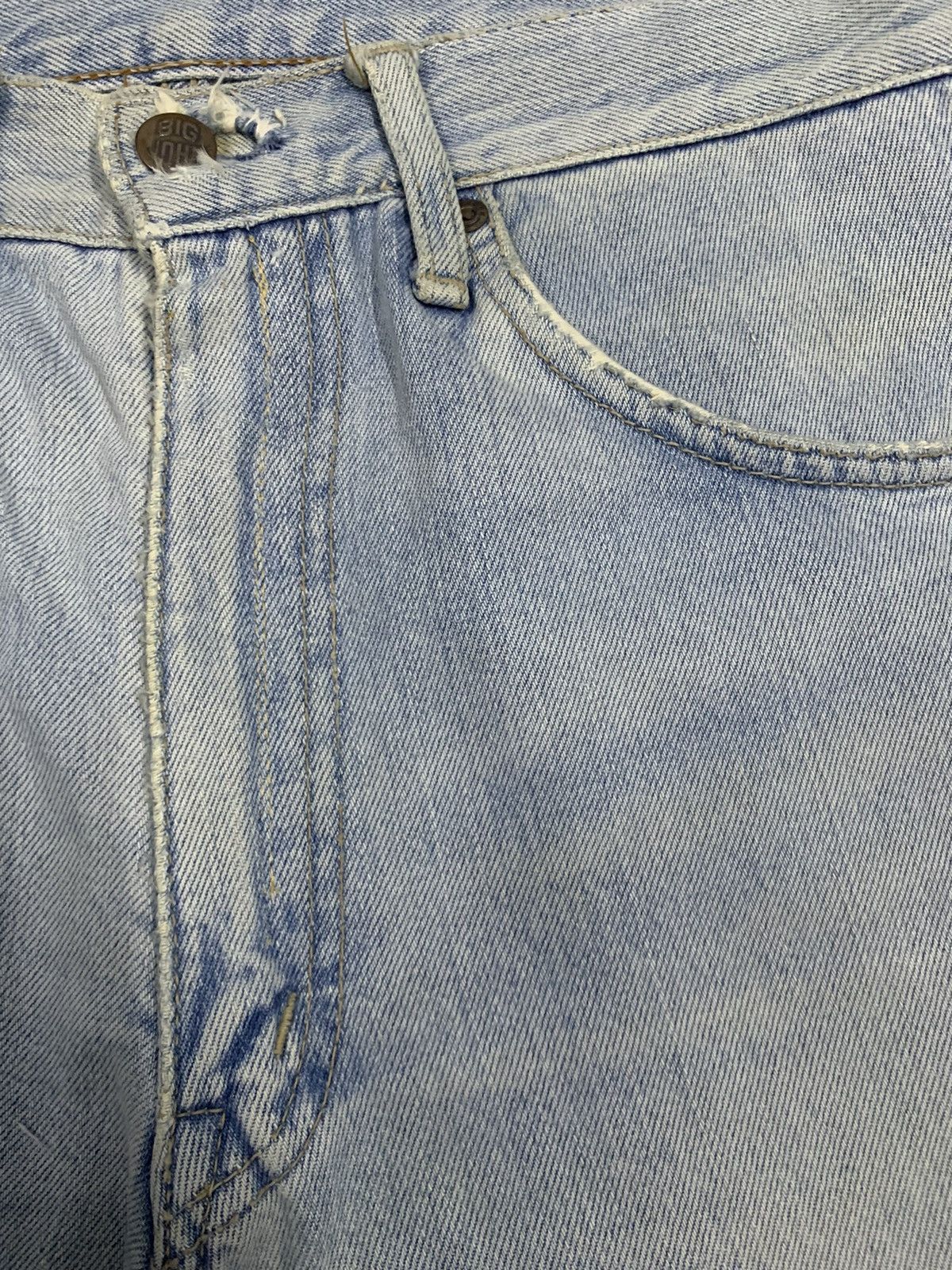 Big John Vintage 90s Big John Dirt Blue Washed Flare Distressed Jeans Size US 29 - 8 Thumbnail