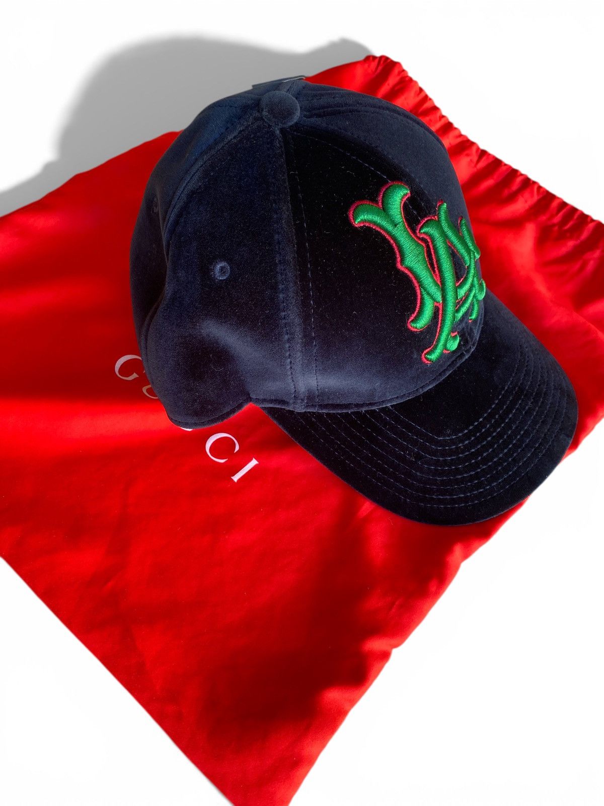 Gucci Gucci Velvet Baseball Cap Hat Size ONE SIZE - 5 Thumbnail