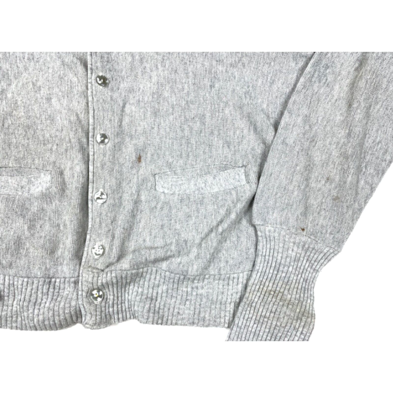 Vintage VINTAGE 80s Gray Cardigan Sweater Lightweight Indie Hipster Golf Men’s L Size US L / EU 52-54 / 3 - 3 Thumbnail