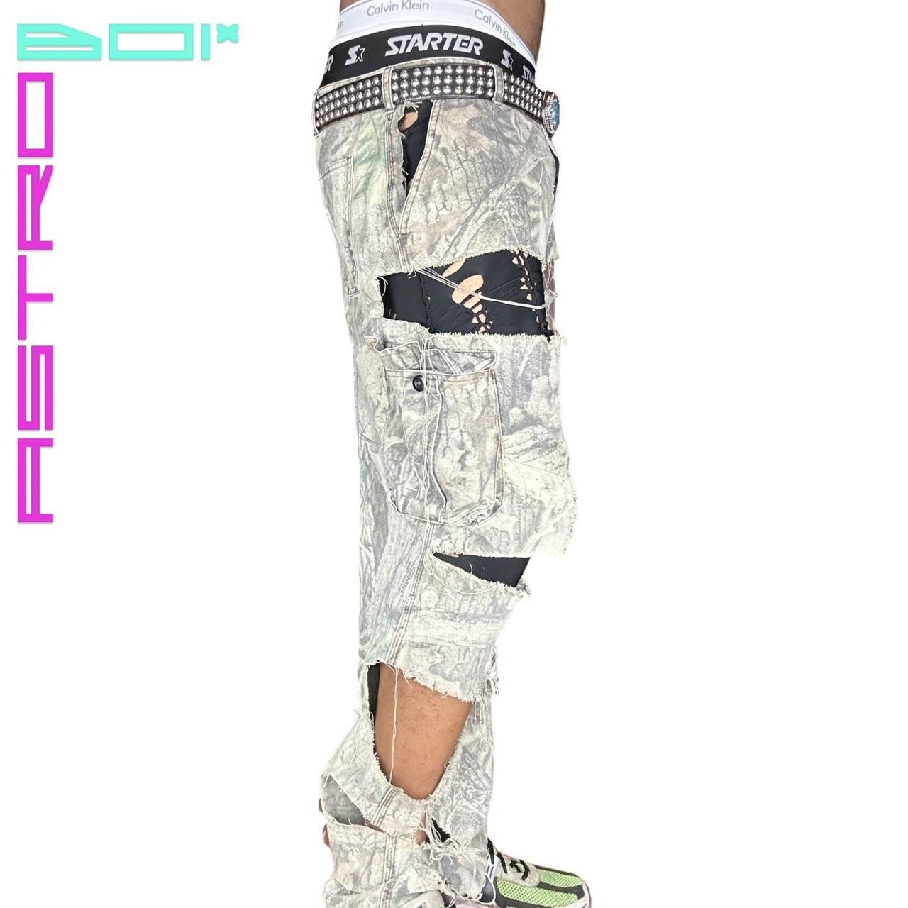 Other × Vintage ASTROBOI* Gray Deconstructed Ripped RealTree Pants - 36x32 Size US 36 / EU 52 - 3 Thumbnail