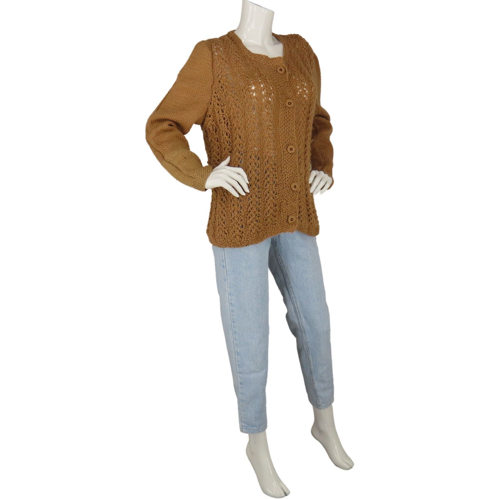 Vintage Vintage Knit Wool Grandmacore Cottagecore Cardigan Sweater Size XL / US 12-14 / IT 48-50 - 3 Thumbnail