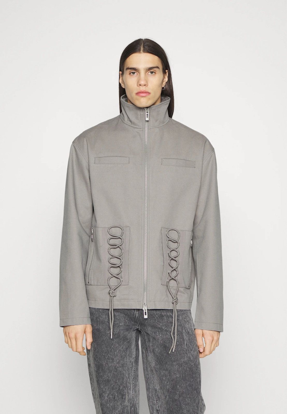 Han Kjobenhavn !DS! FW22 Han Kjobenhavn Cotton Cargo Grey Laced Jacket Size US M / EU 48-50 / 2 - 4 Thumbnail