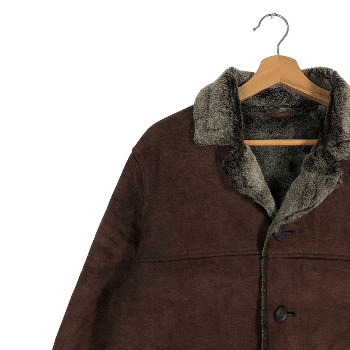 Japanese Brand 🔥90’s Suede Mink Fur Lining Jacket Cox Issey Miyake Japan Size US M / EU 48-50 / 2 - 7 Thumbnail