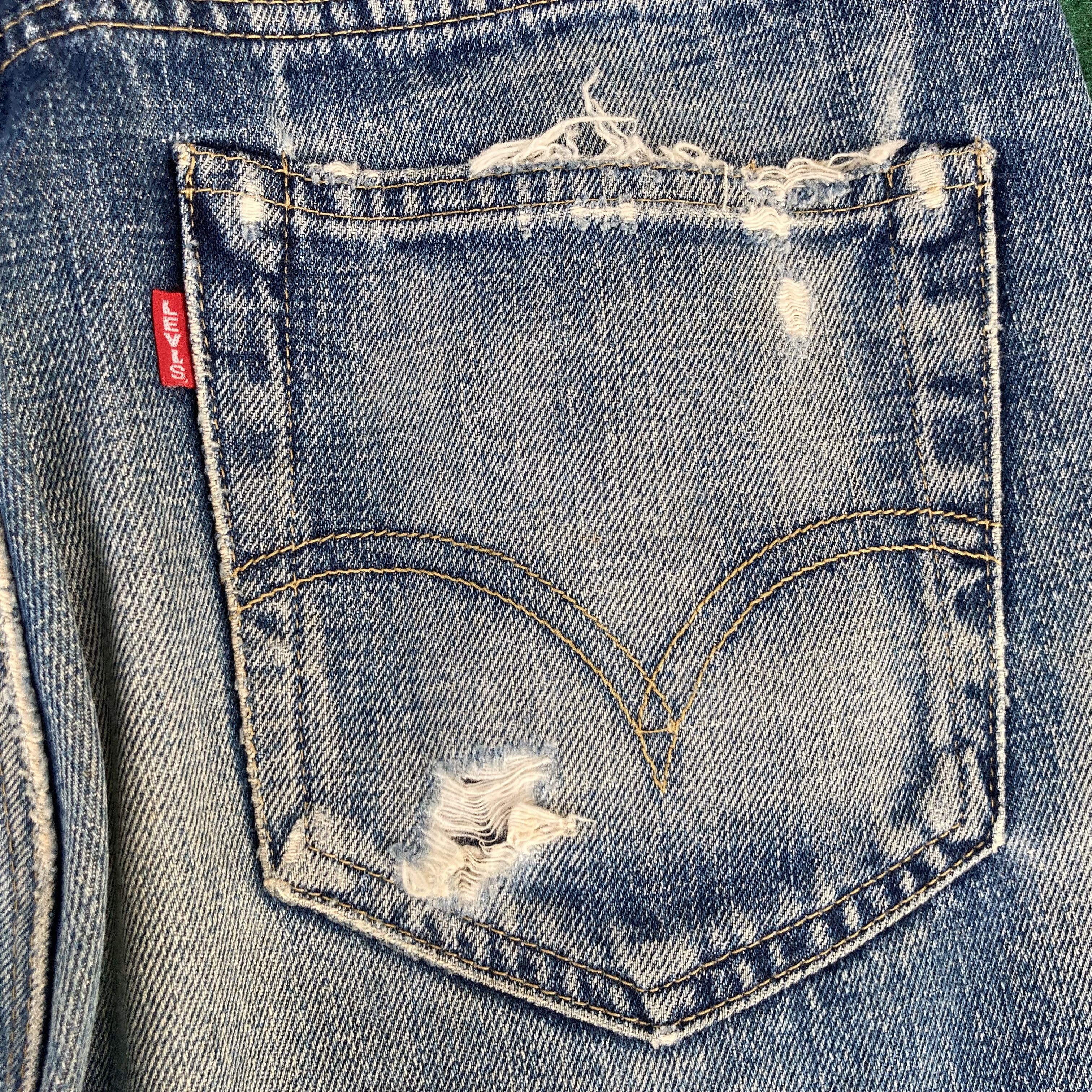 Levi's Vtg Levis 702 Big E Short Pants Redline Selvedge Jorts Jeans Size US 31 - 16 Thumbnail