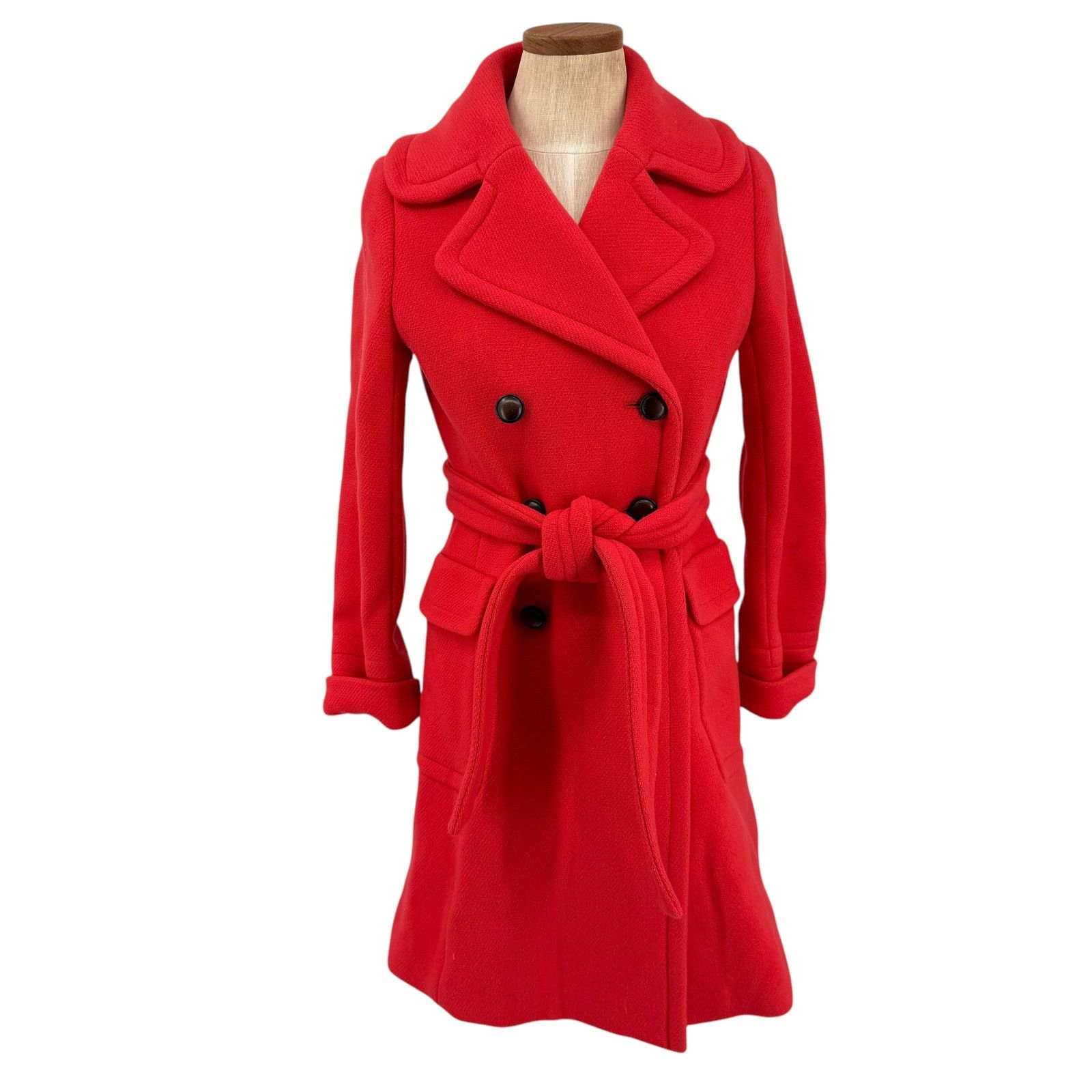 J.Crew J Crew Vintage Wool Double Breasted Winter Coat Orange 2 Size XS / US 0-2 / IT 36-38 - 1 Thumbnail